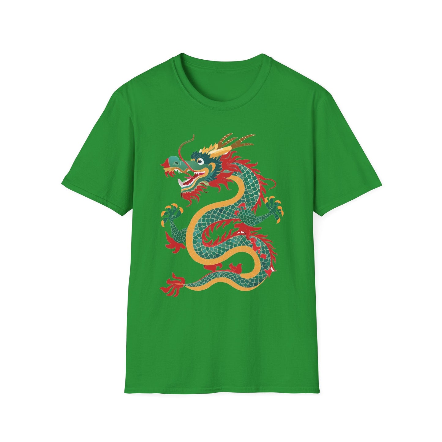 Dragon Graphic Unisex Cotton Softstyle Art Design Tee With Animals 3