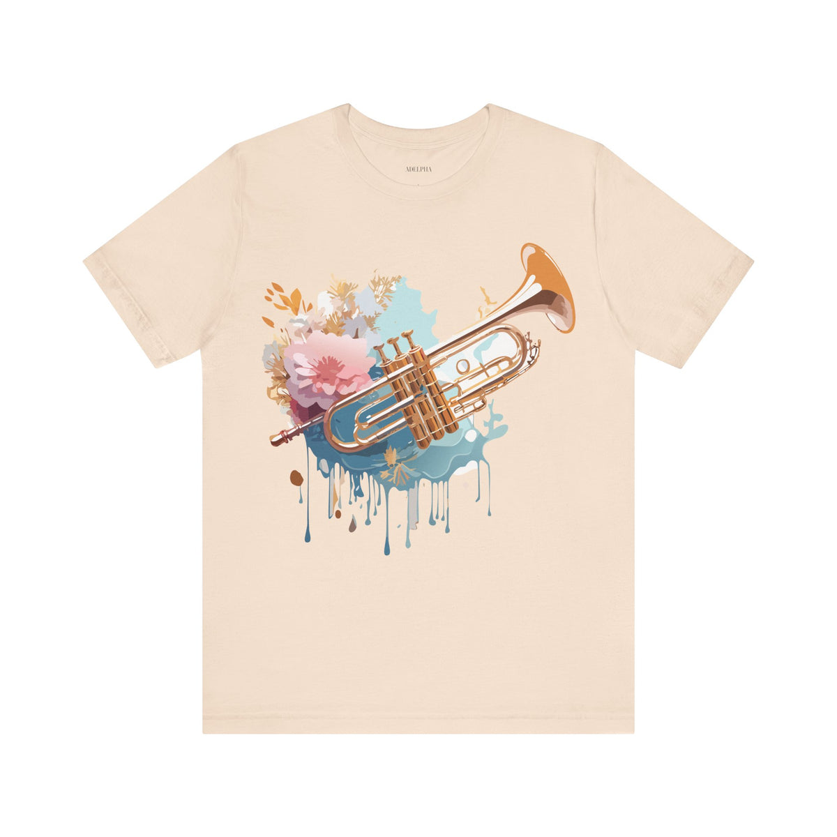 Music Graphic Unisex Cotton Bella+Canvas Tee with Art Design m161
