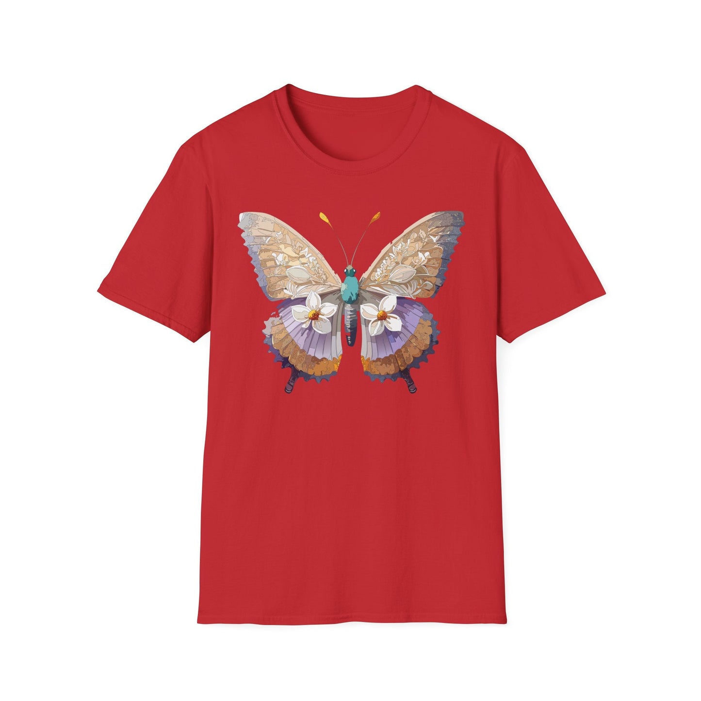 Butterfly Shirt Unisex T Shirt With Monarch Design Softstyle Gildan 64000 100 Percent Cotton Tee