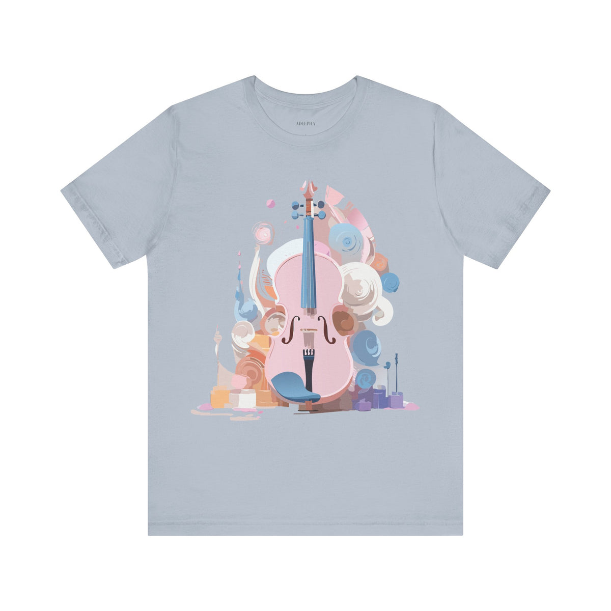 Music Graphic Unisex Cotton Bella+Canvas Tee with Art Design n190