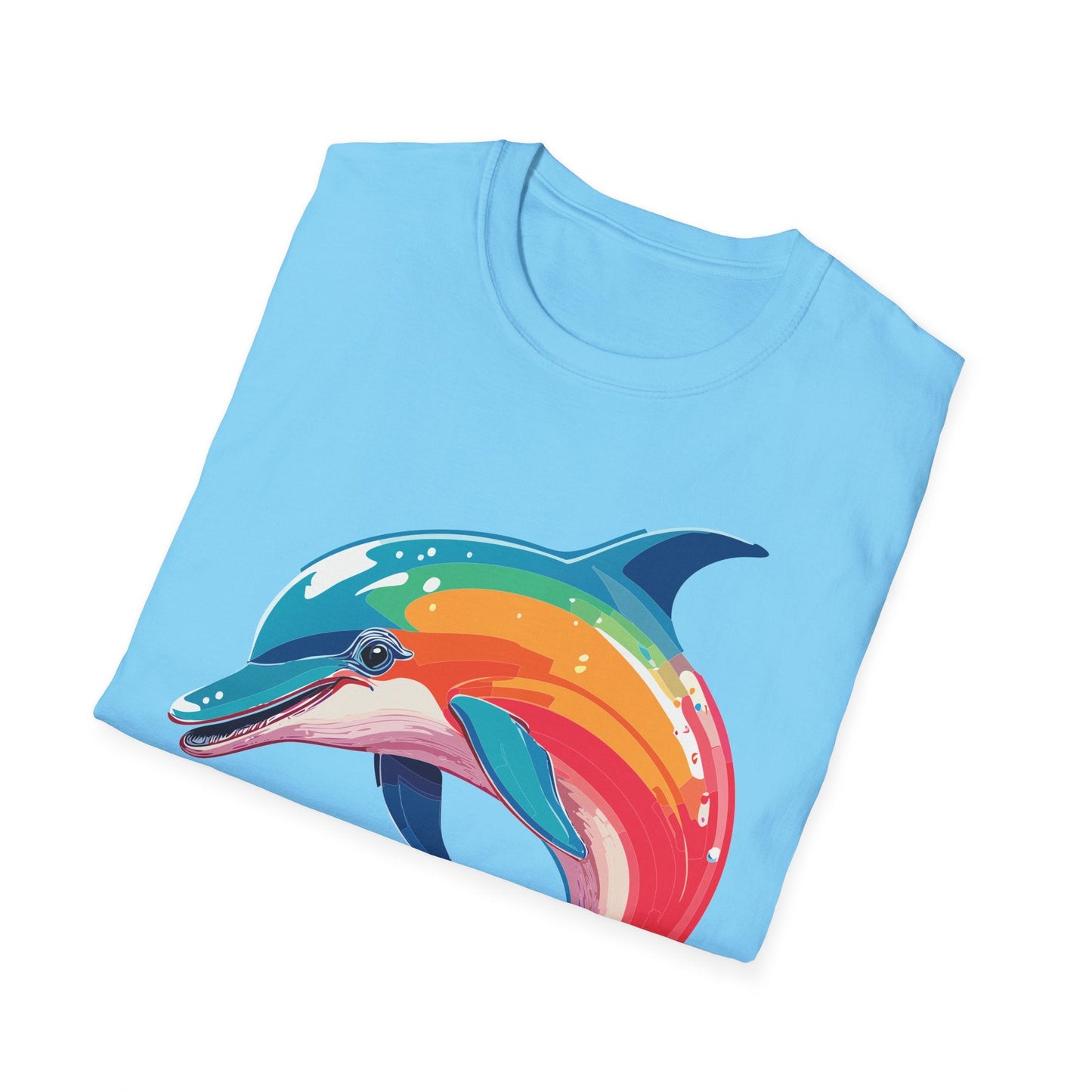 Dolphin Shirt For Unisex 100 Percent Ring Spun Cotton Gildan Softstyle 64000 Short Sleeve Tee