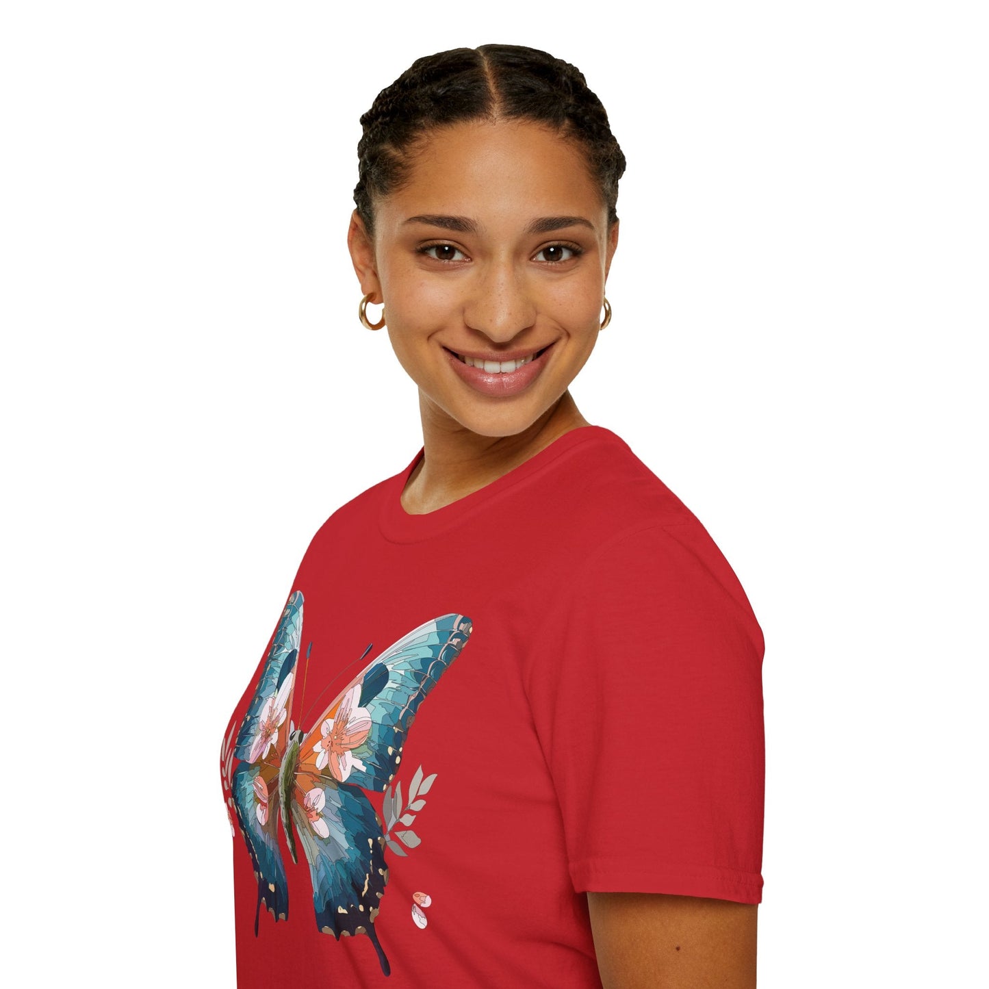 Butterfly Shirt Unisex T Shirt Monarch Butterfly Print Gildan Softstyle 64000 Cotton Tee Classic