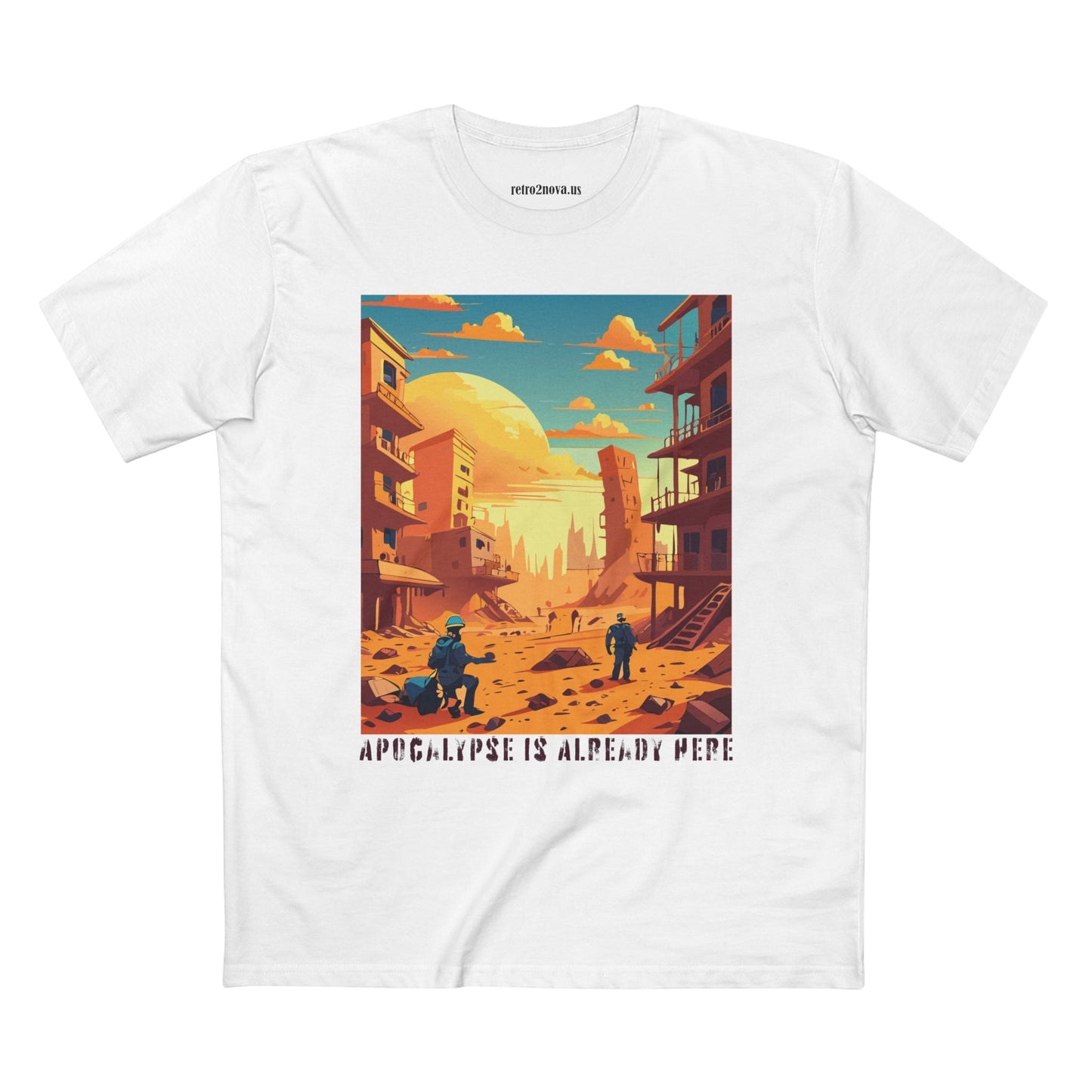 Cataclysm Doomsday Shirt Unisex Premium Cotton Tee With Original Art From Retro2Nova Art Collection
