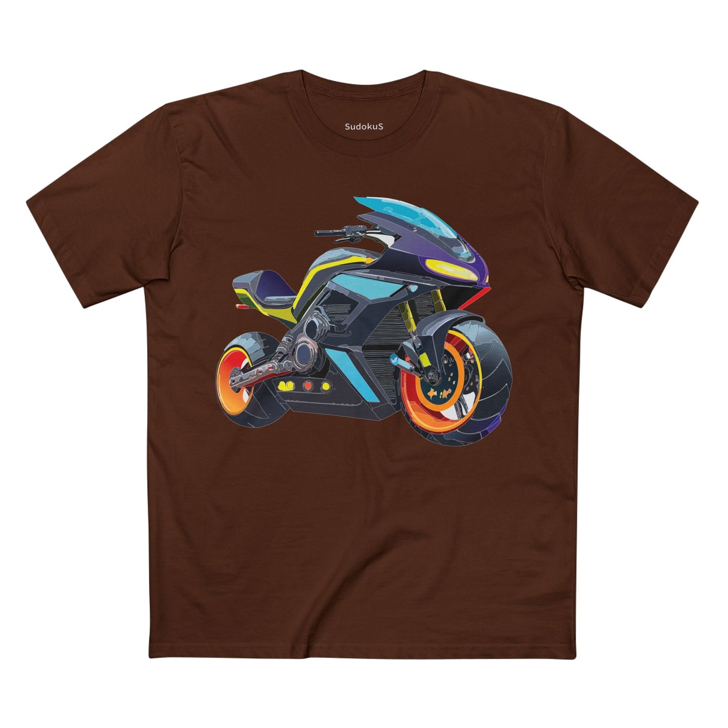 Moto Bike Graphic Unisex 100 Cotton Staple Tee 27