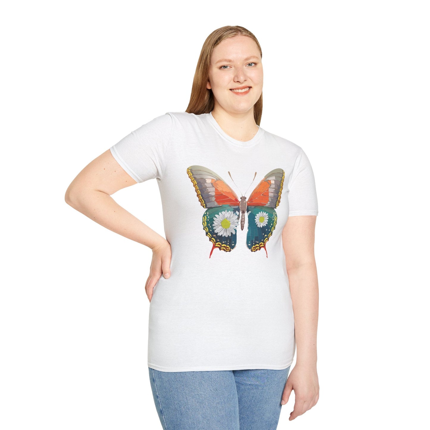 Butterfly Shirt Unisex Gildan Softstyle 64000 Short Sleeve T Shirt Monarch Design