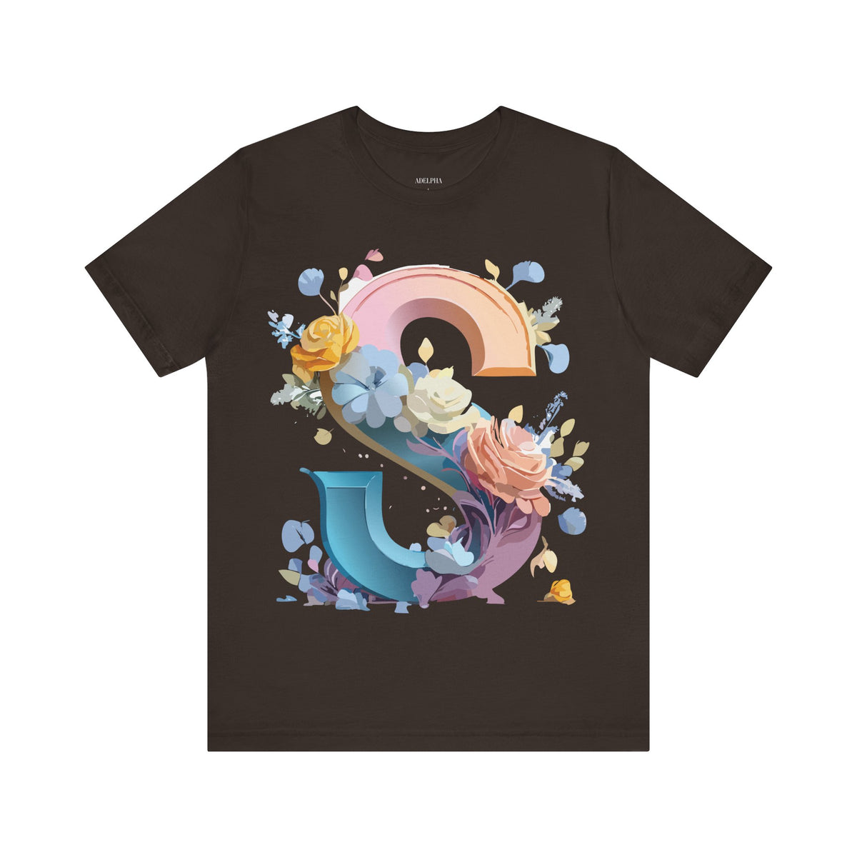 Letter S Graphic Unisex Cotton Bella+Canvas Tee with Art Letter Design