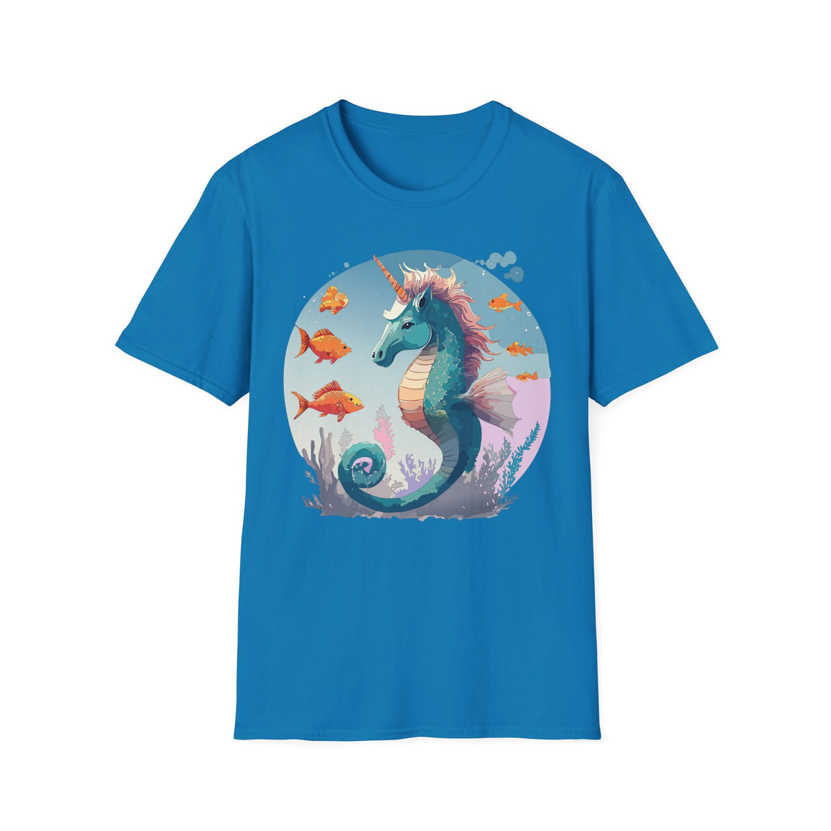 Sea Unicorn Seahorse T-Shirt | Nautical Mythical Creature Tee