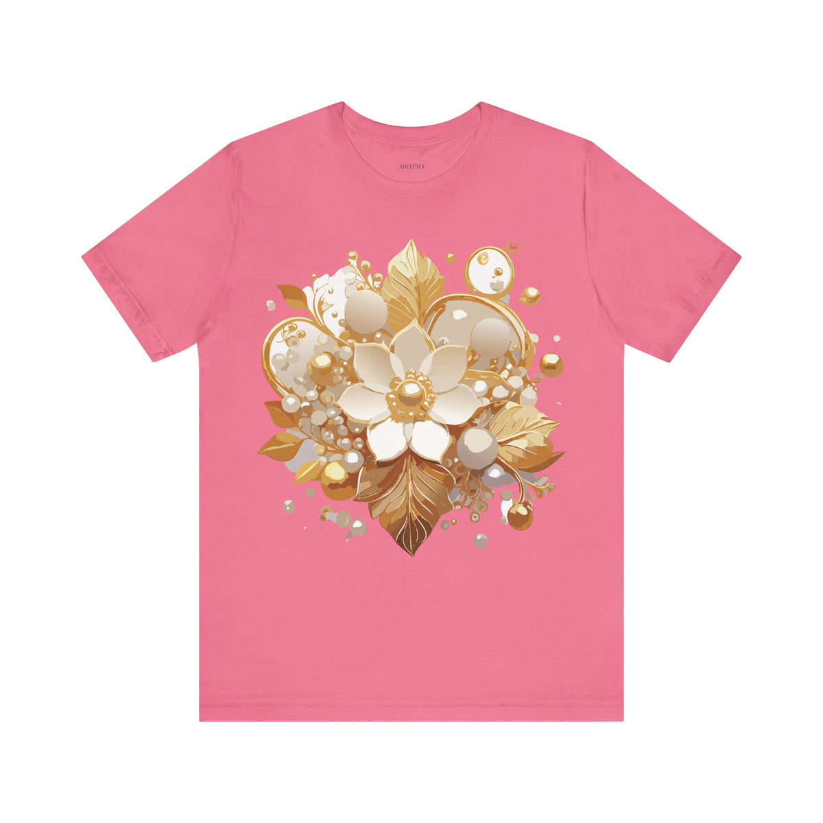 Jewelry Graphic Unisex Cotton Bella+Canvas Tee with Gemstones Art Design m22