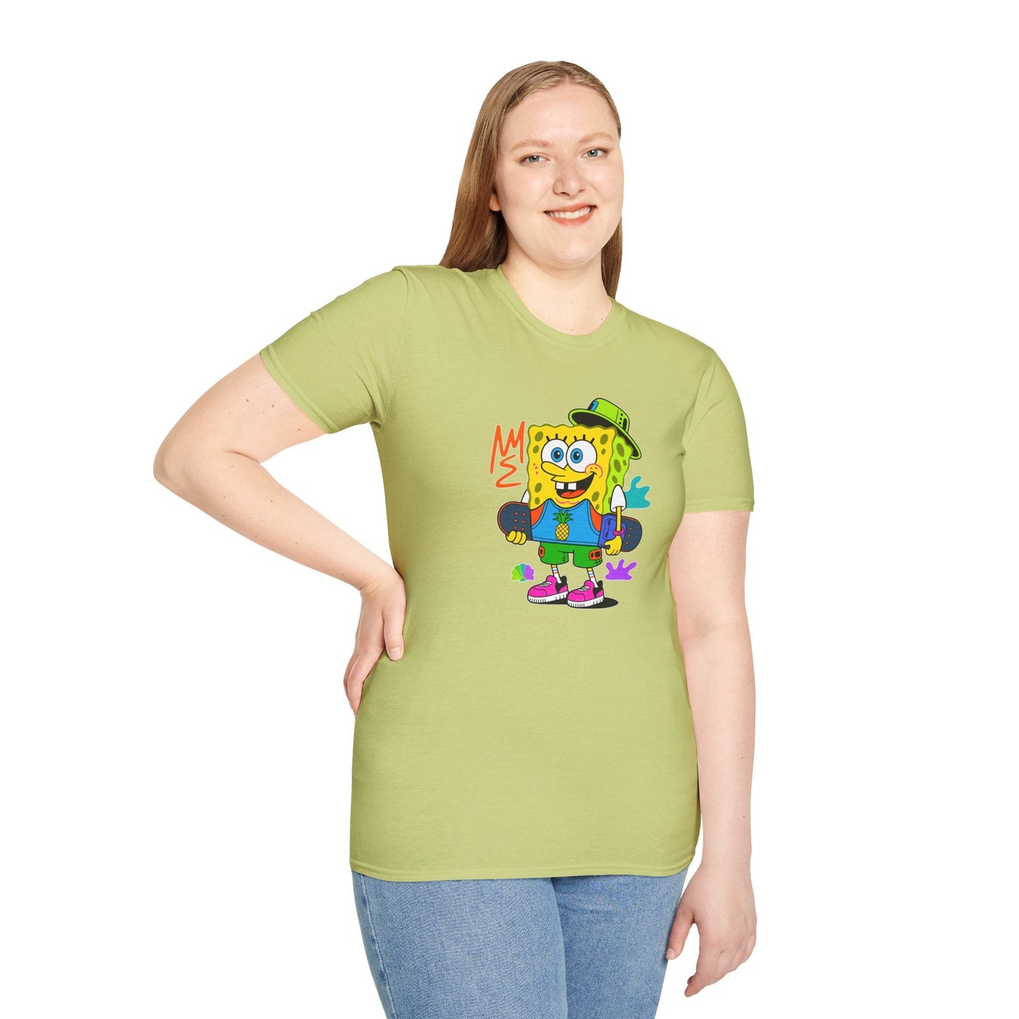Unisex Cartoon T Shirt With Animals Animation Tee Softstyle Gildan 64000 Cotton Fabric