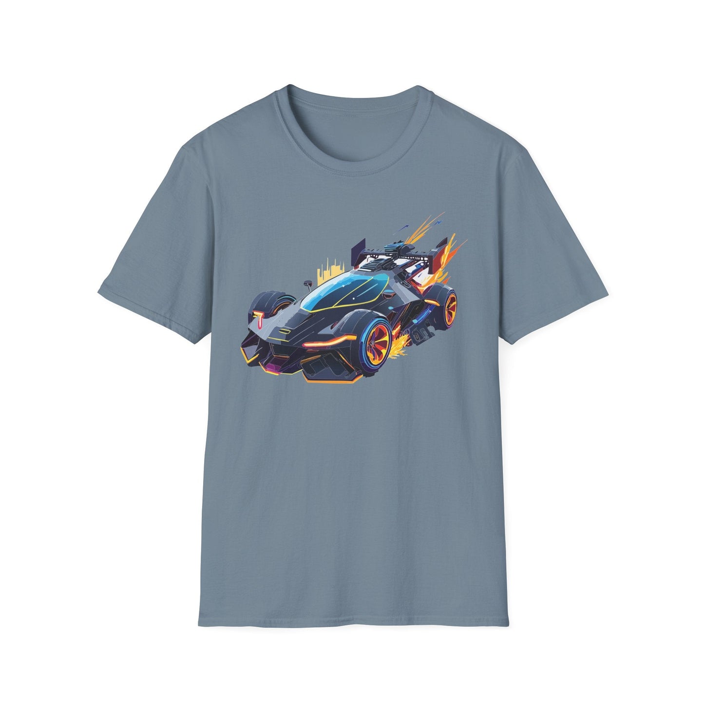 Unisex Car T Shirt With Cars Design Hot Wheels Graphic Tee Gildan Softstyle 64000