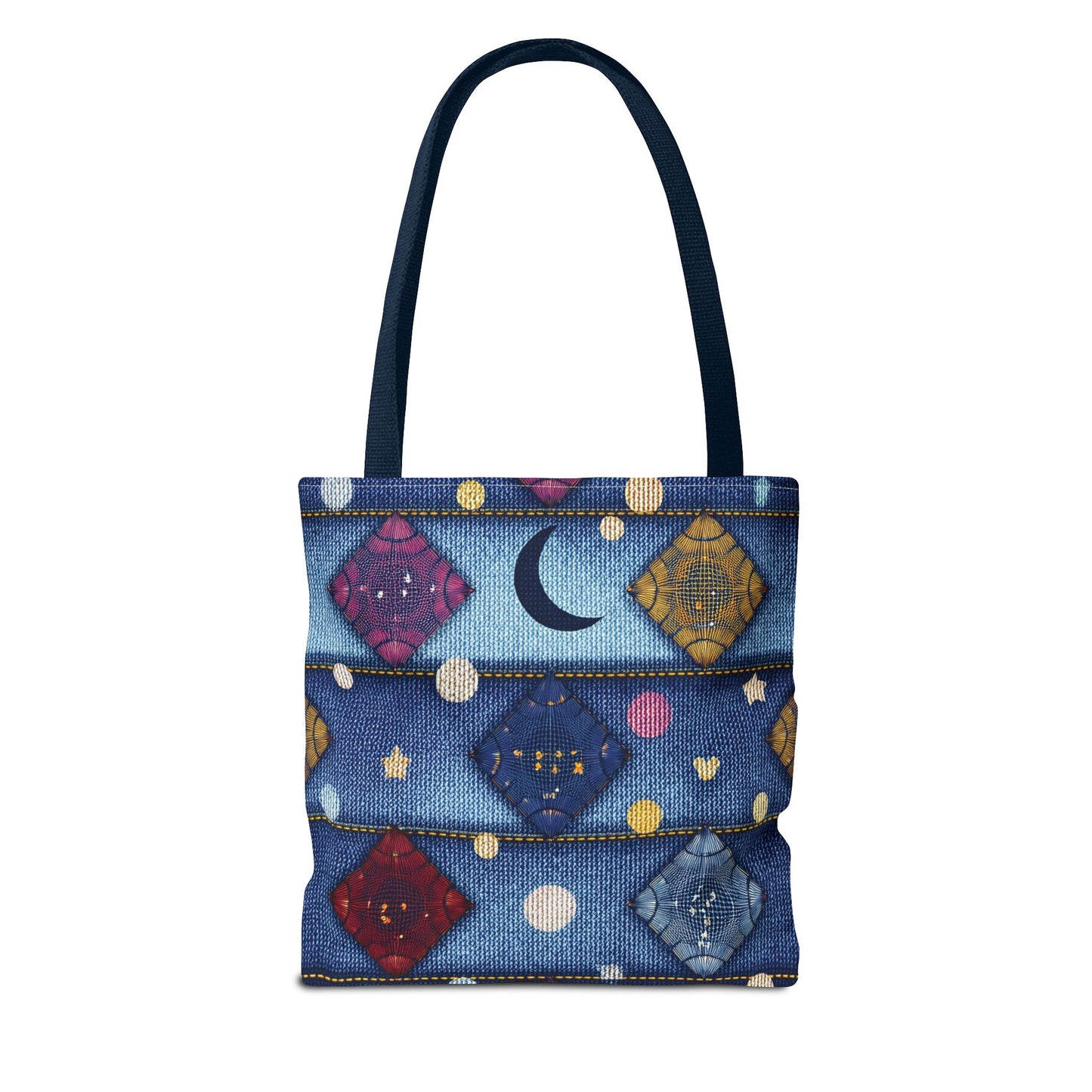 Denim Fabric Imitation Print Unisex Canvas Bag Poly Spun 3 Sizes Tote Bag 183