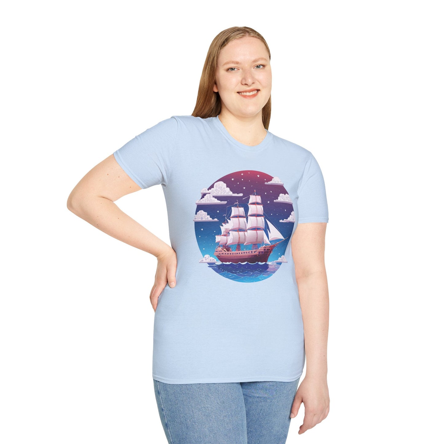 Ship T Shirt Frigate T Shirt Vessel Tee Shirt Unisex Softstyle 100 Percent Ring Spun Cotton