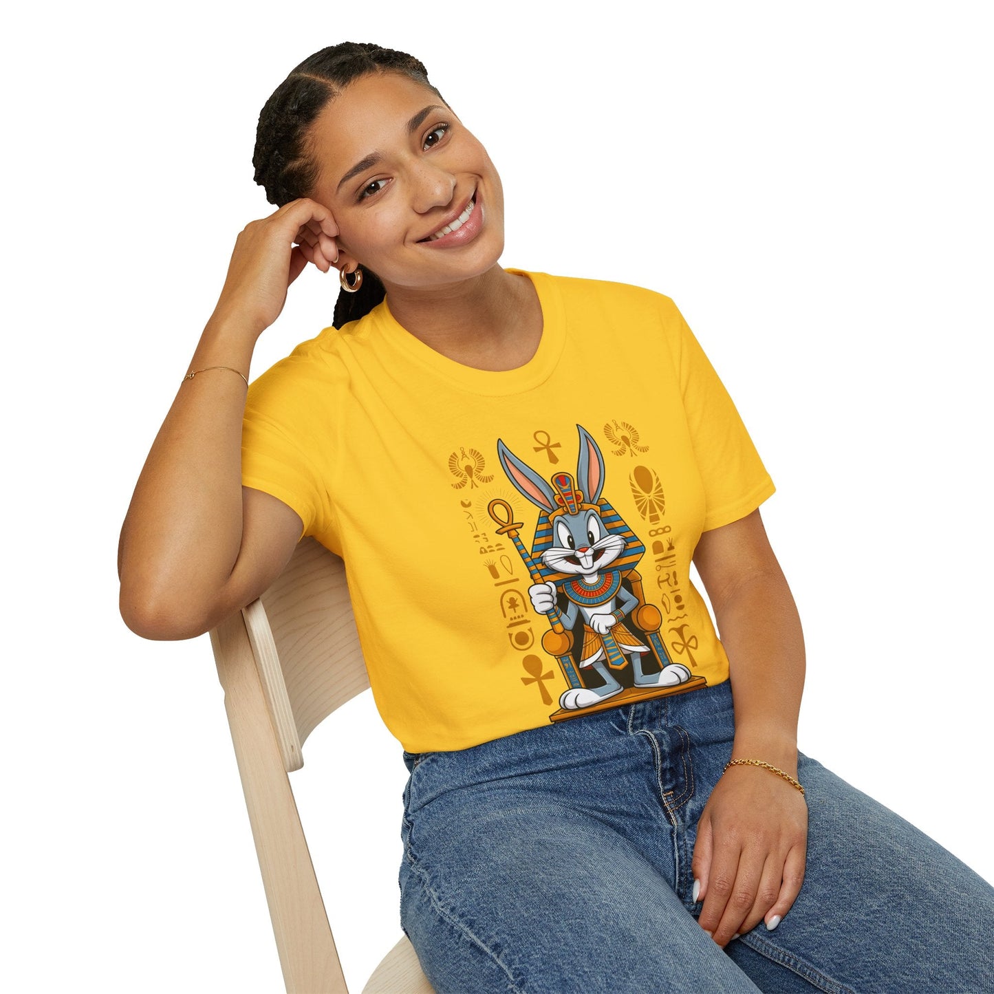 Bugs Bunny T Shirt Unisex Softstyle 64000 Cartoon Animation Tee Ring Spun Cotton