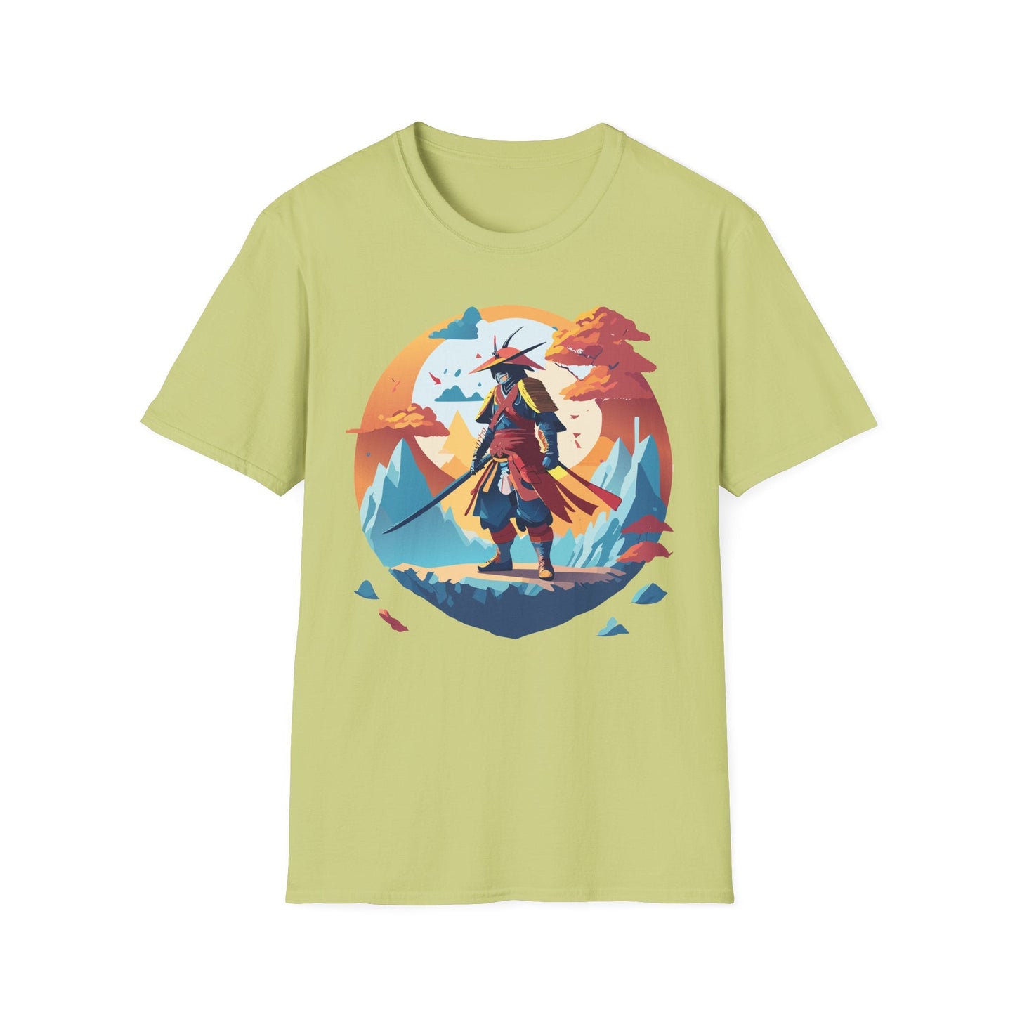 Samurai Shirt Unisex Tee Gildan Softstyle 64000 100 Percent Ring Spun Cotton Lightweight