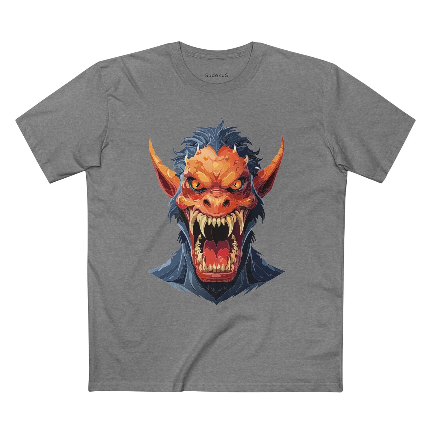 Cartoon Monsters Graphic Unisex 100 Cotton Staple Tee 2