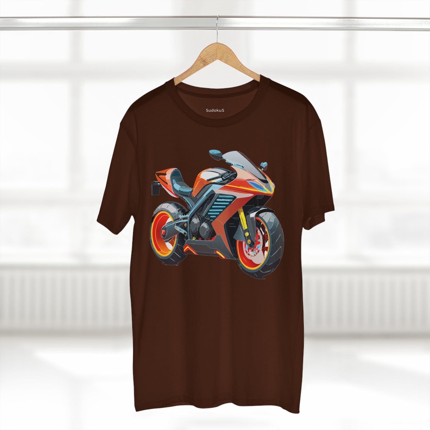 Moto Bike Graphic Unisex 100 Cotton Staple Tee 32