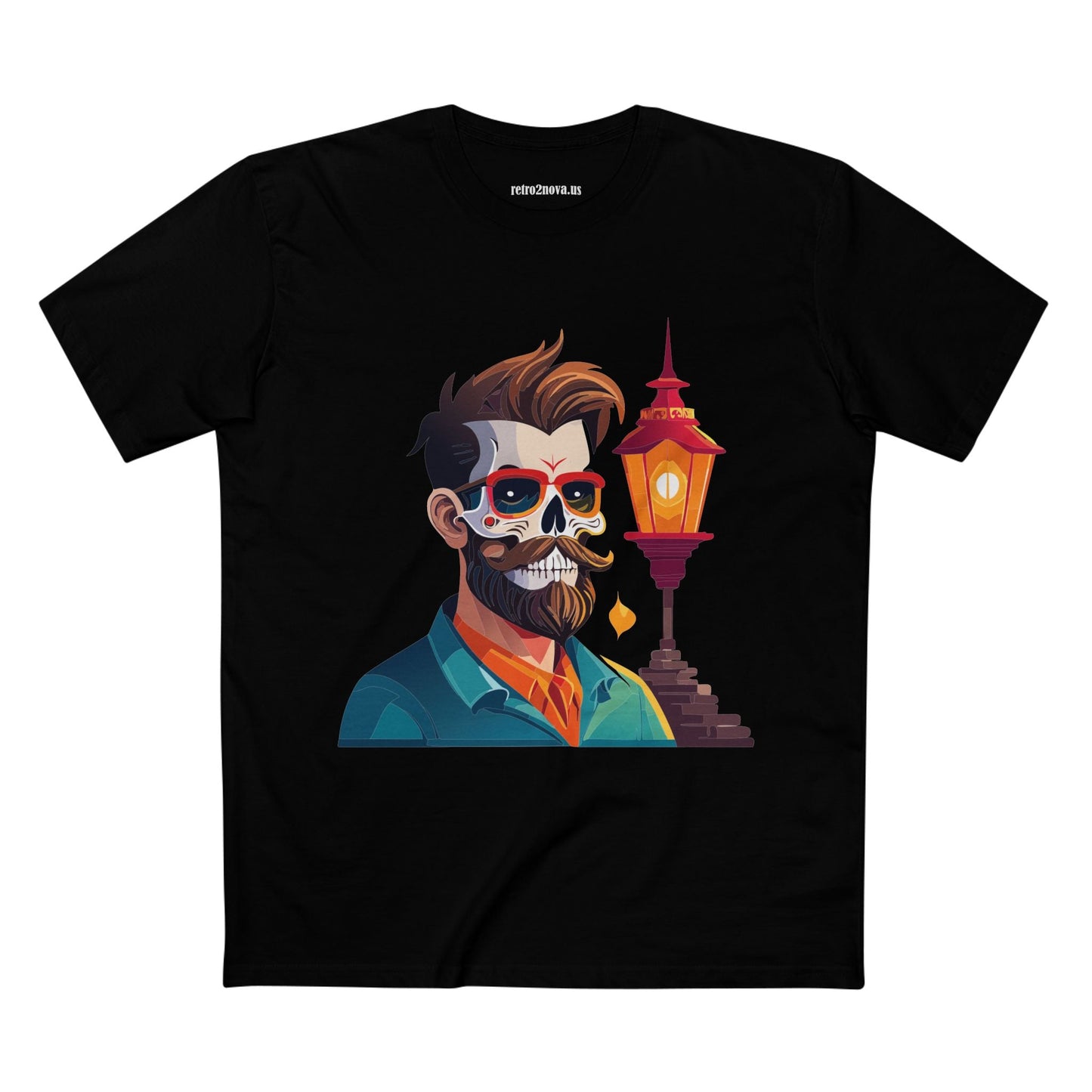 Skull Shirt Unisex Premium Cotton Tee With Skeleton Art Design From Retro2Nova Exclusive Collection