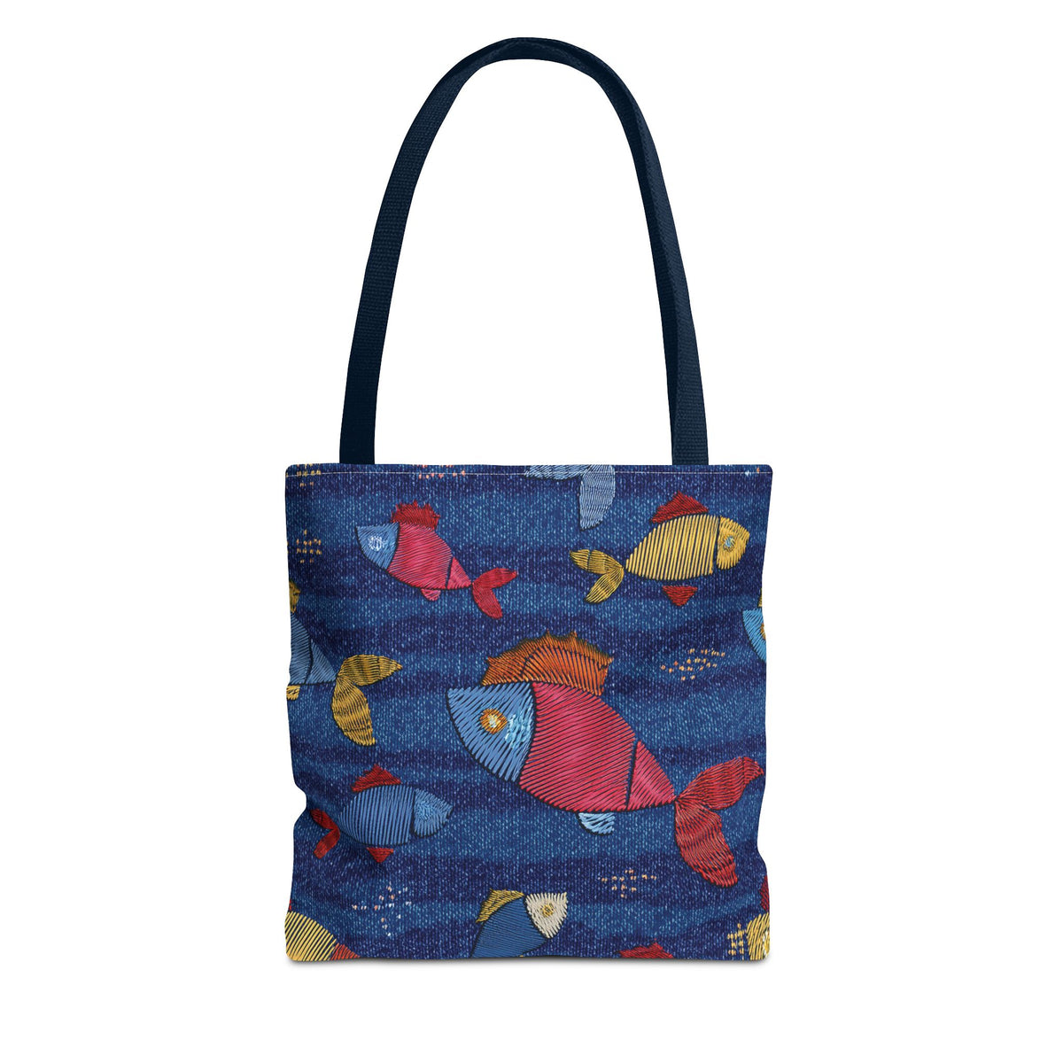 Denim Fabric Imitation Print Unisex Canvas Bag Poly Spun 3 Sizes Tote Bag 193-4