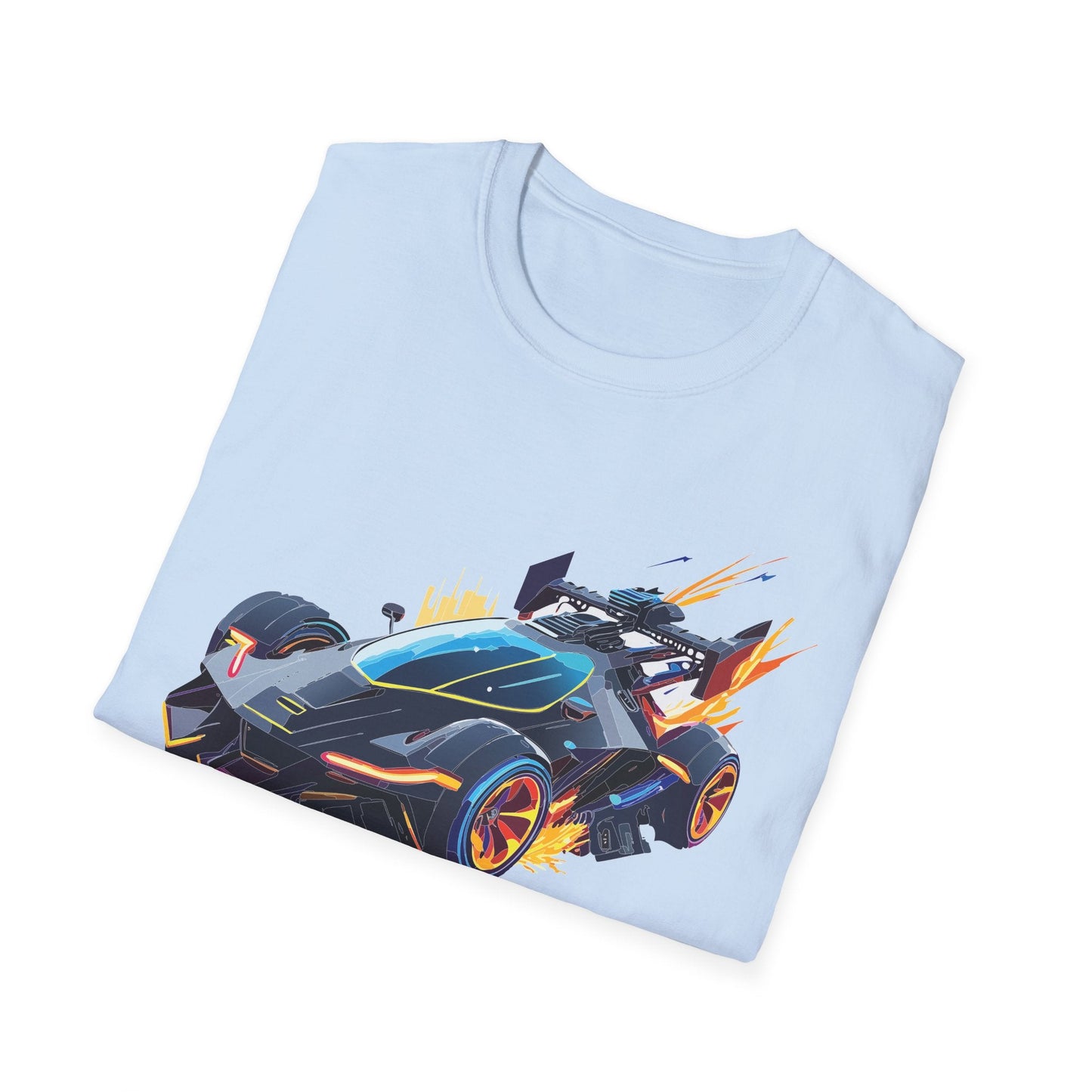 Unisex Car T Shirt With Cars Design Hot Wheels Graphic Tee Gildan Softstyle 64000