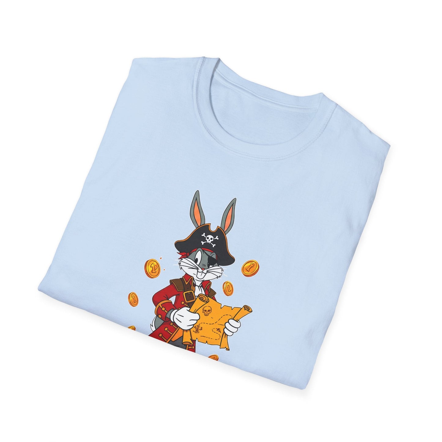 Bugs Bunny Cartoon T Shirt Unisex Gildan Softstyle 64000 Tee With Animated Artwork