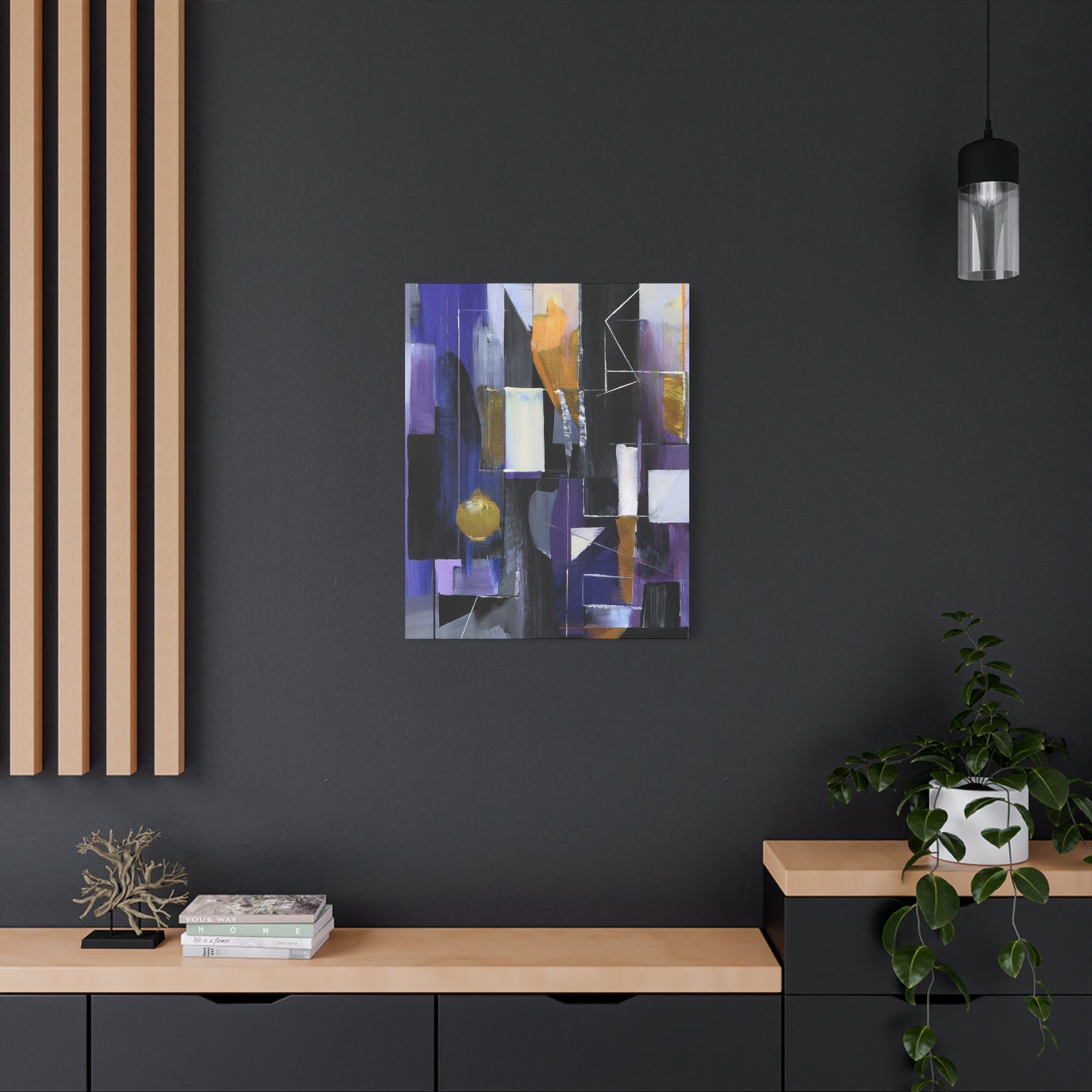 Purple Abstract Painting Print Canvas 20x24,20x30,24x30, 24x32,24x36,30x40, 32x48,36x48,40x60 Pine-Wood Inner Frame ABS-31