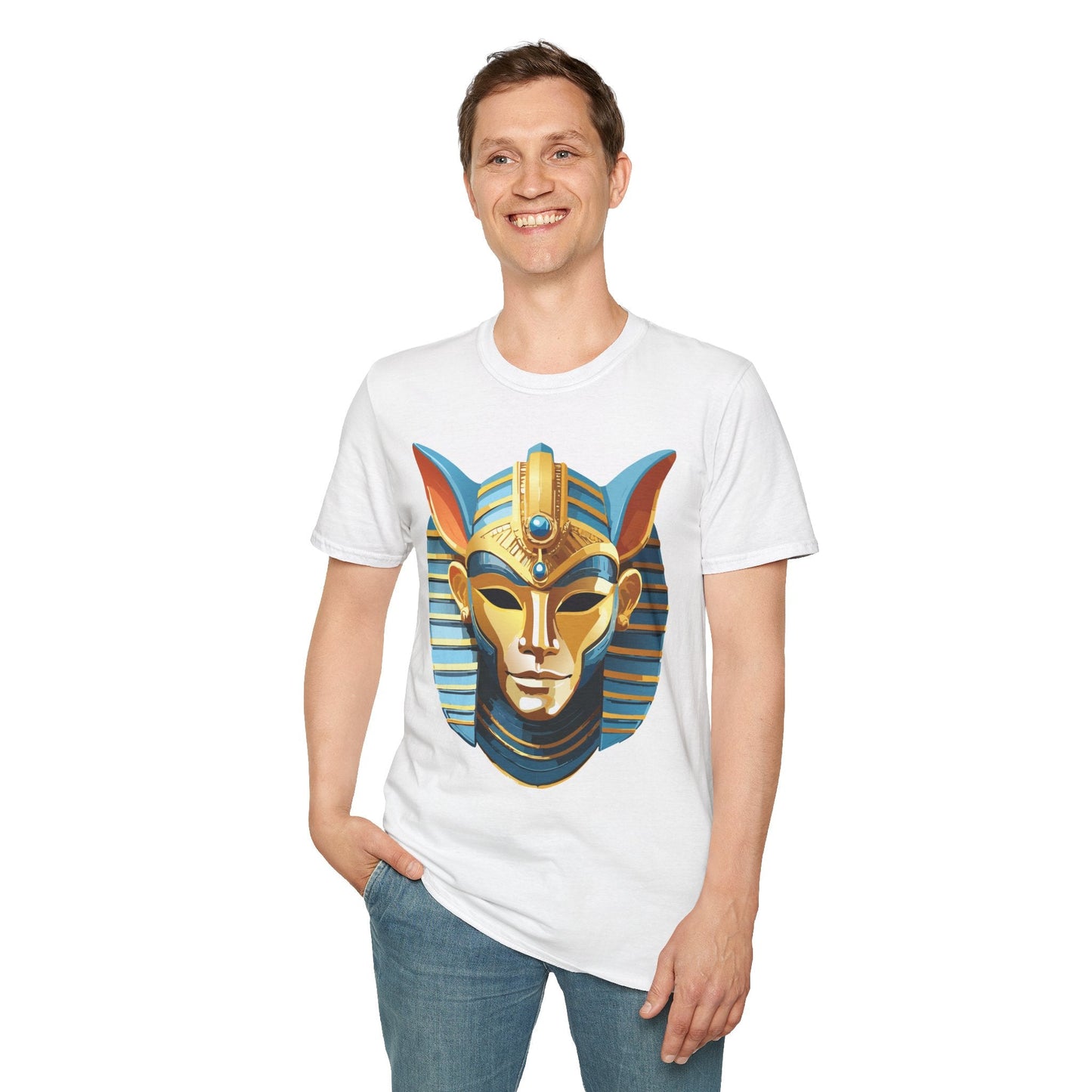 Mask Tee Shirt Unisex Softstyle Cotton Tee With Masquerade Art Design Gildan Softstyle