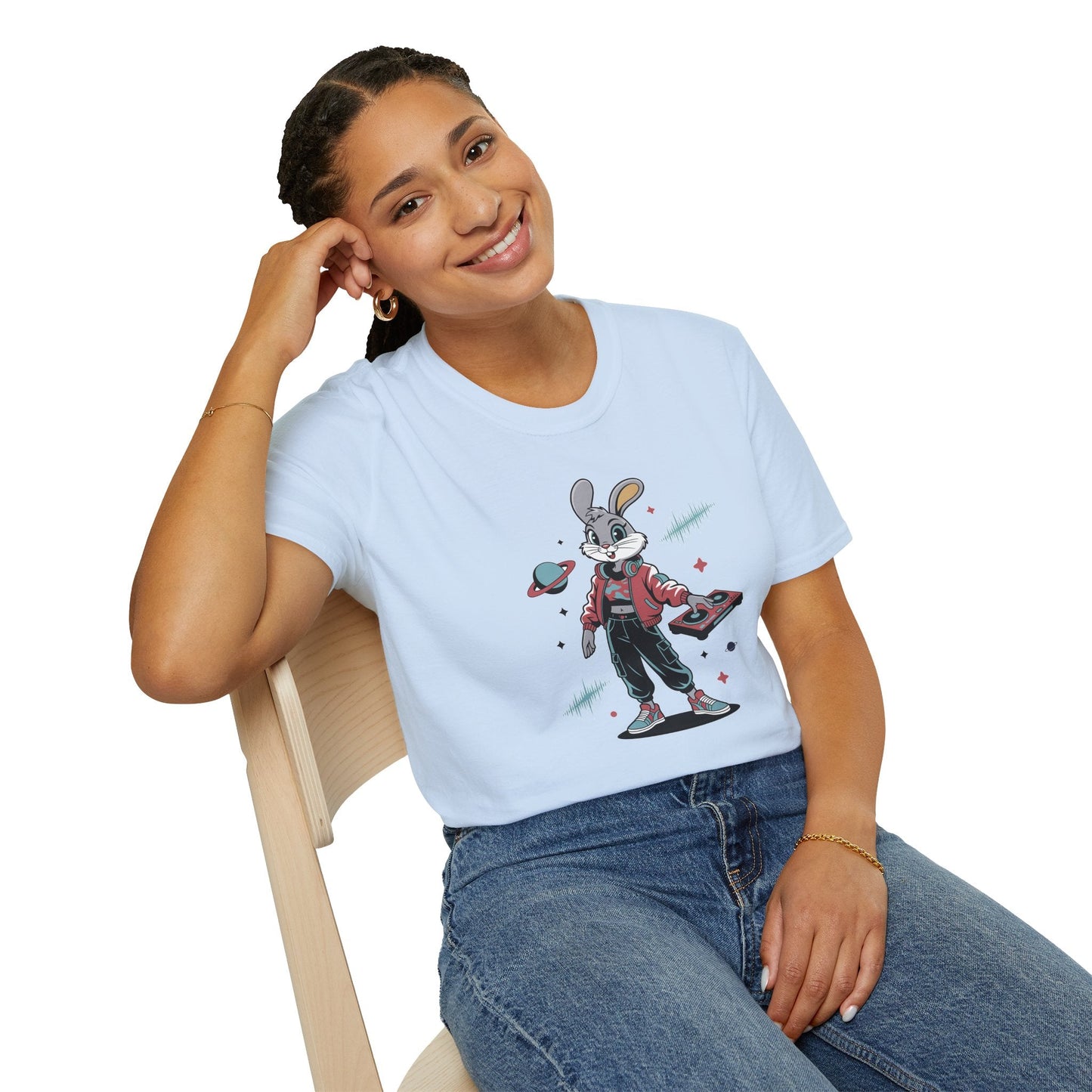 Cartoon T Shirt With Animation And Funny Animals Tee Unisex Softstyle 100 Percent Ring Spun Cotton