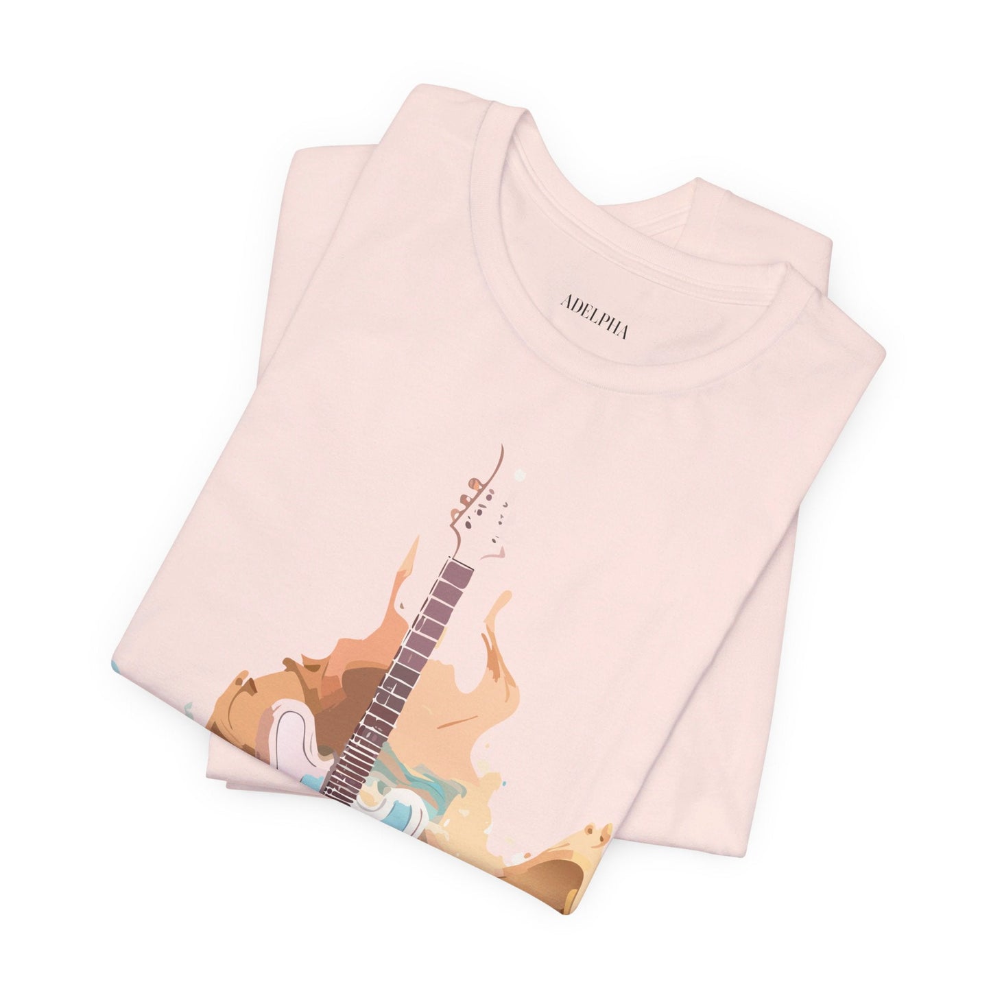 Music Graphic Unisex 100 Cotton Vintage Art with Musical Elements Tee 46