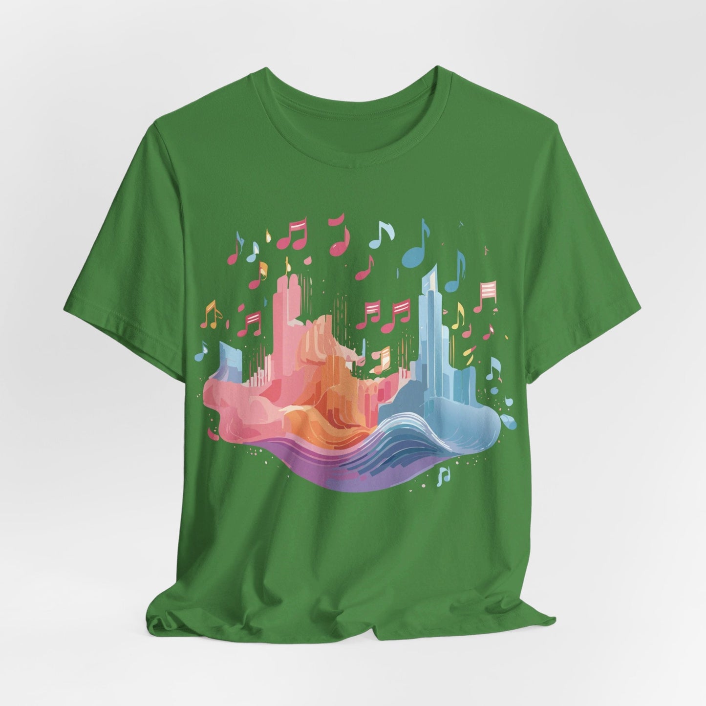 Music Graphic Unisex 100 Cotton Vintage Art with Musical Elements Tee 23