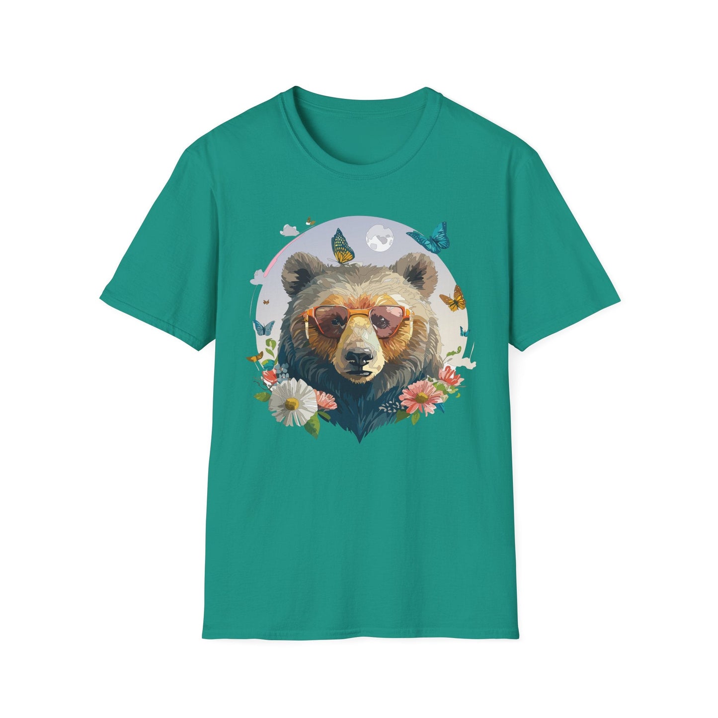 Bear T Shirt Unisex Softstyle Tee 100 Percent Ring Spun Cotton Gildan 64000 Comfortable Wear