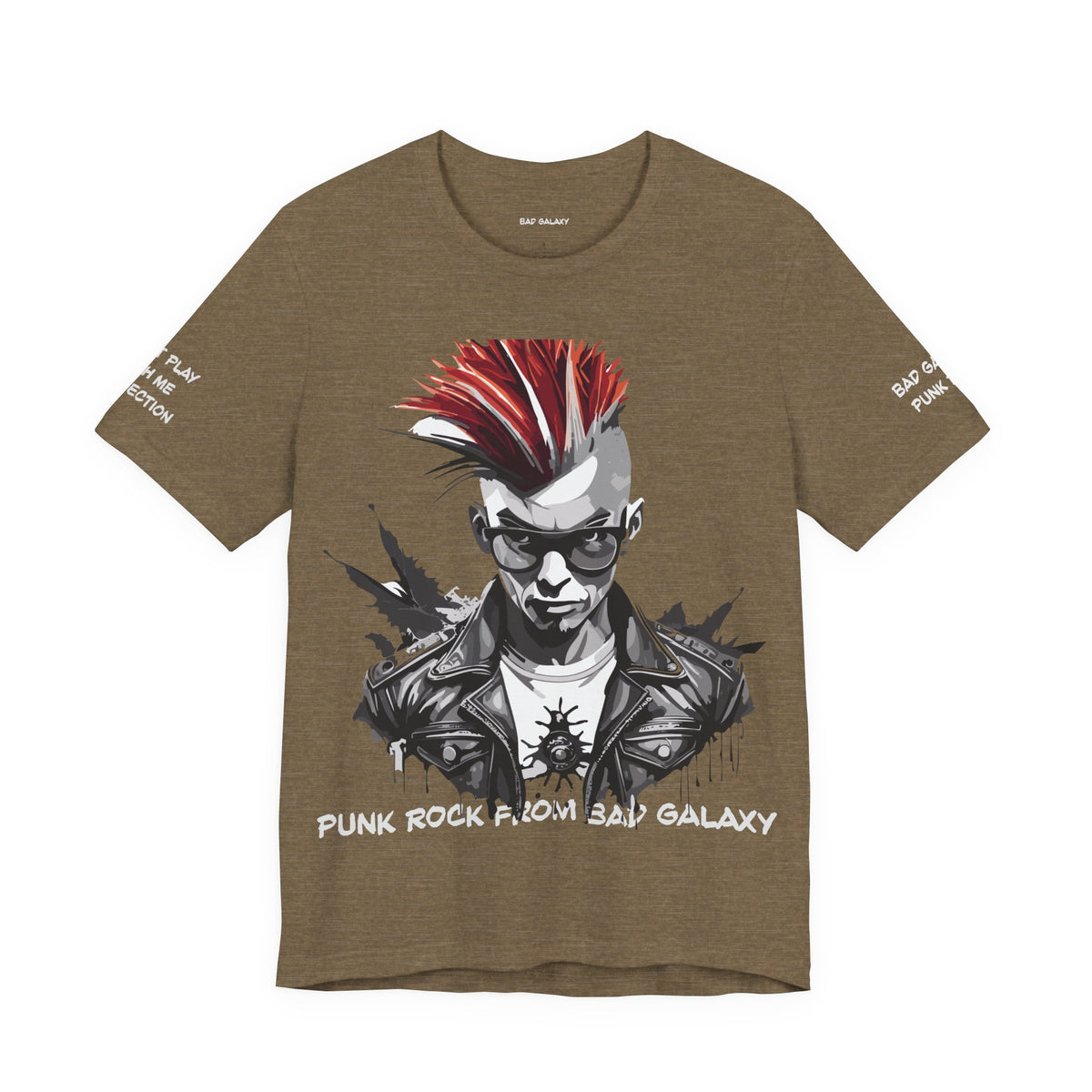 Punk Rock Graphic Unisex Cotton Bella+Canvas Tee with Art Design b24
