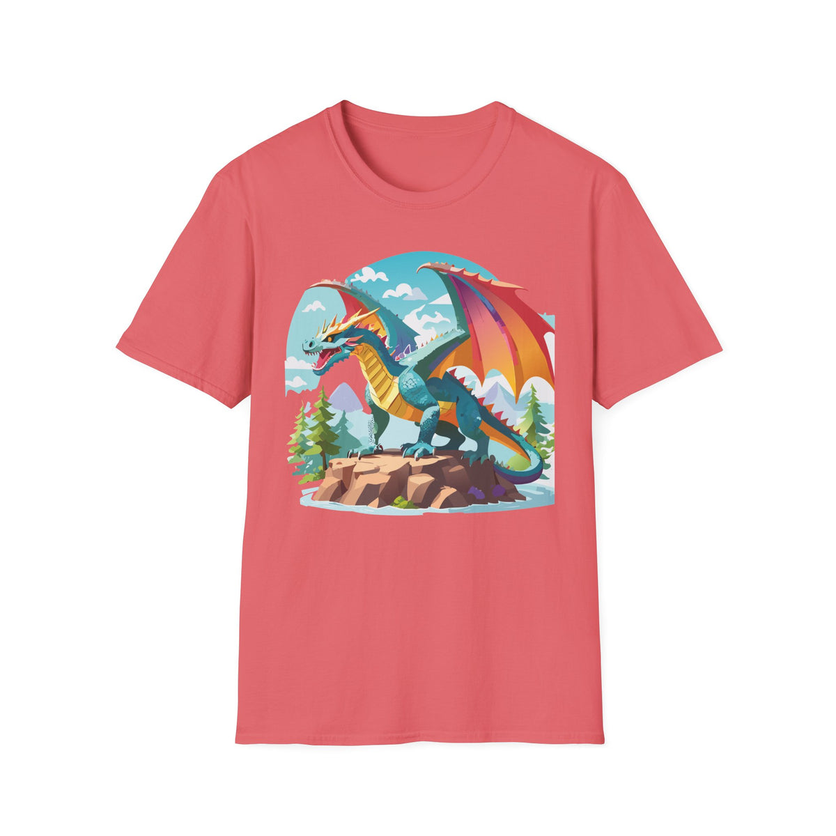 Dragon Graphic Tee Gildan Unisex 100 Cotton Tee Shirt with Animals Design h14