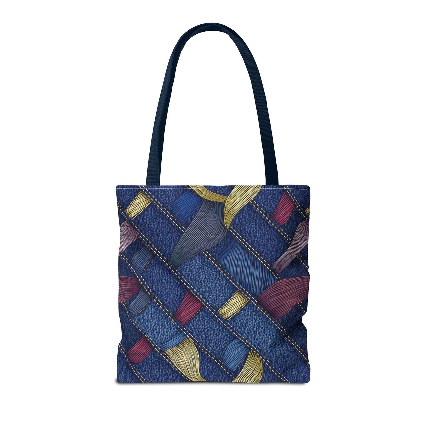 Denim Fabric Imitation Print Unisex Canvas Bag Poly Spun 3 Sizes Tote Bag 145