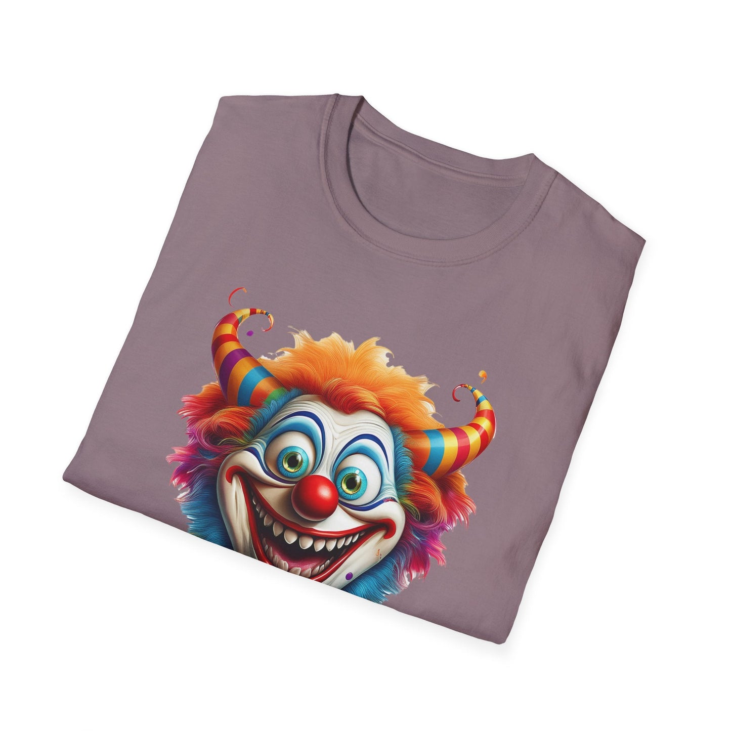 Unisex Clown Shirt Circus Tee Funny Man Shirt Scary Man Shirt Gildan Softstyle 64000