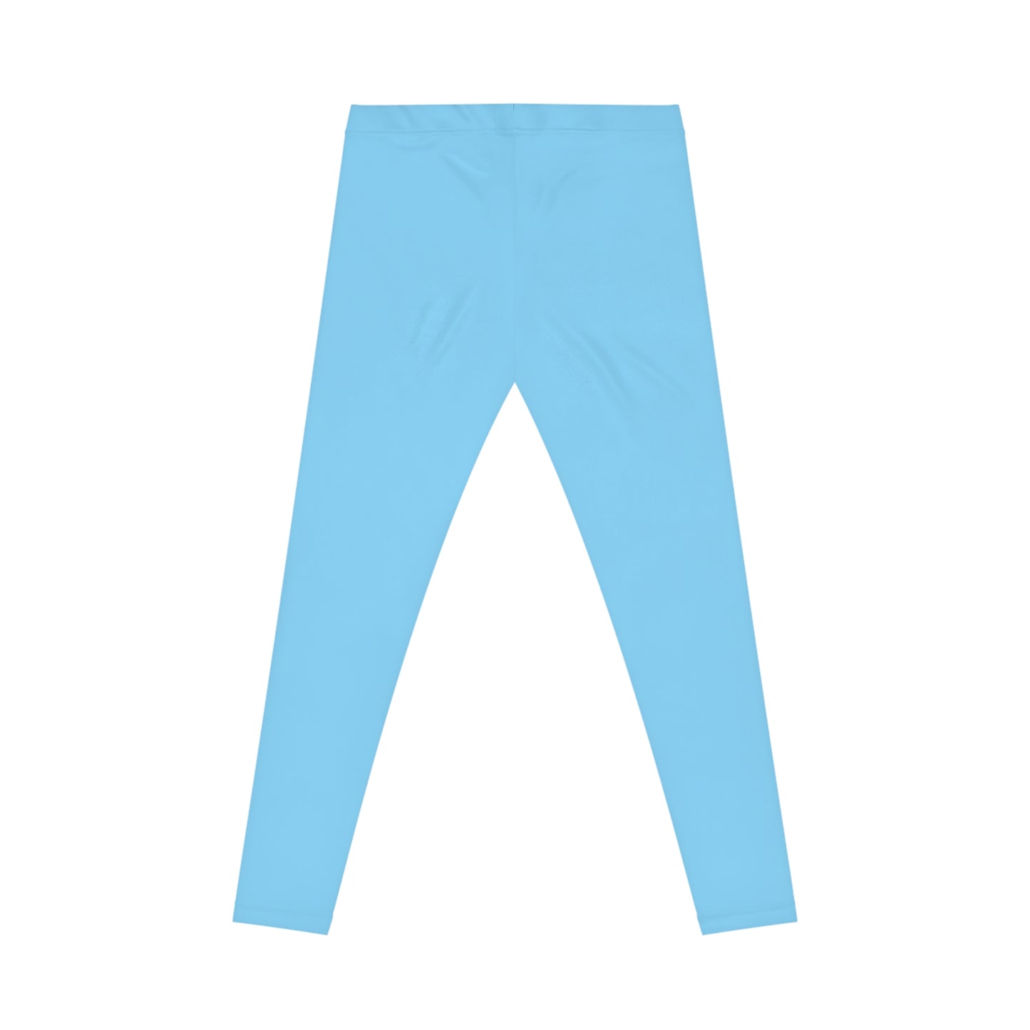 Frozen Lake Blue Color Women's Poly-Span Casual Leggings XS-2XL