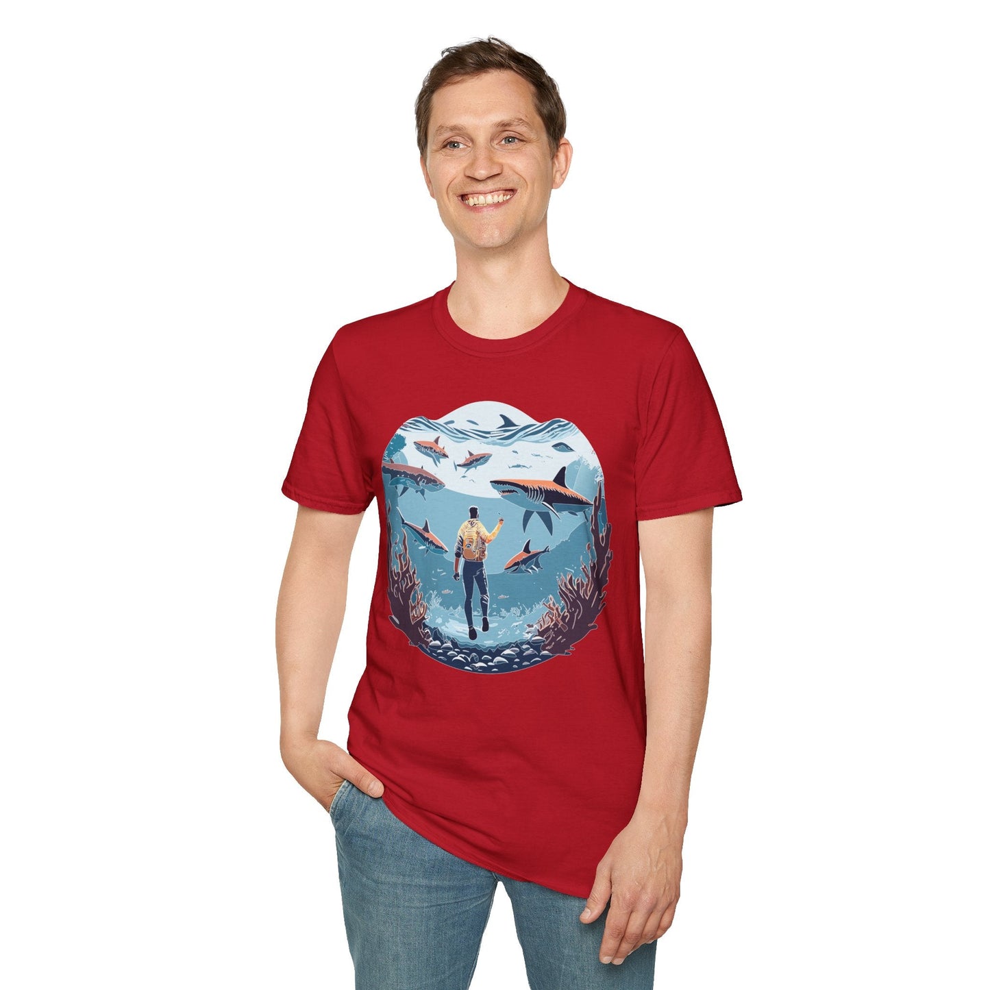 Ocean Graphic Unisex Softstyle Cotton Tee 2