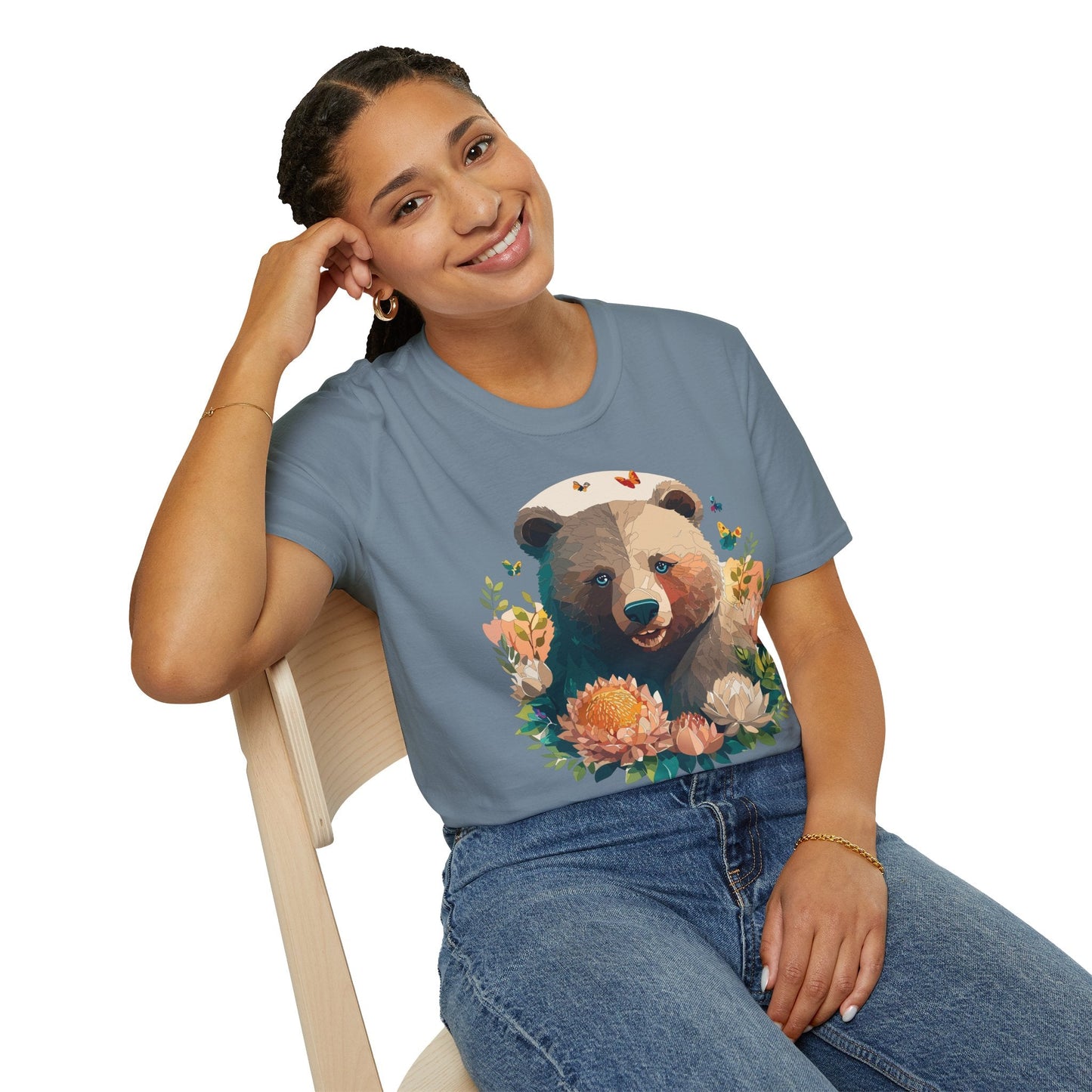 Bear T Shirt Unisex Teddy Bear Shirt Softstyle 100 Percent Ring Spun Cotton Tee Essentials