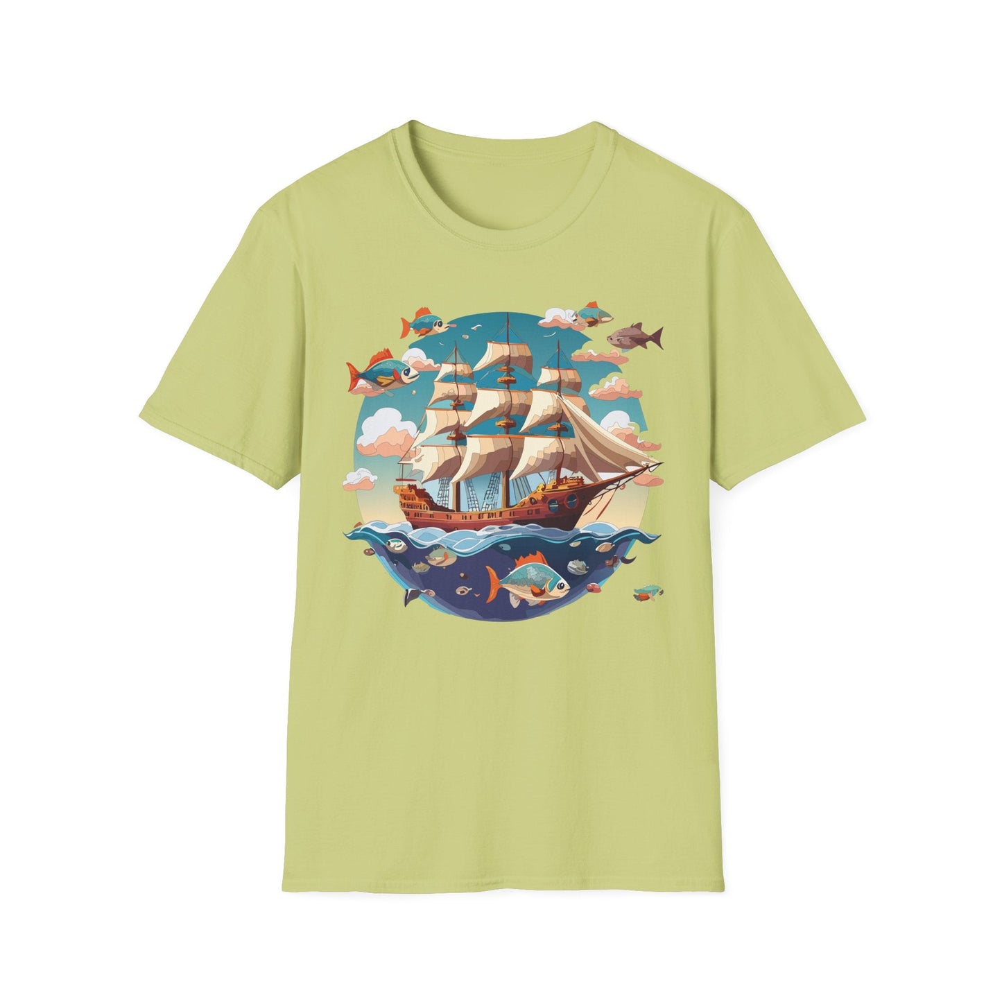 Unisex Ship T Shirts Frigate Vessel Tee By Gildan 64000 Softstyle 100 Percent Ring Spun Cotton