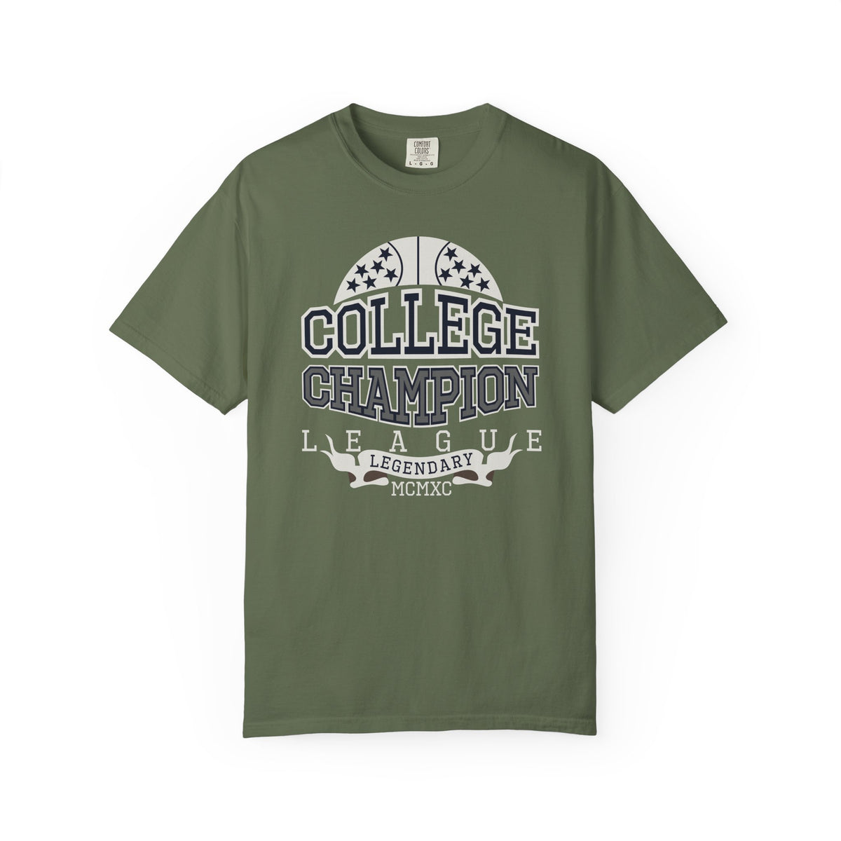 College Champion Basketball League Athletic Unisex Comfort Colors Garment-Dyed Heavyweight 100 Cotton Art Design T-Shirt w12