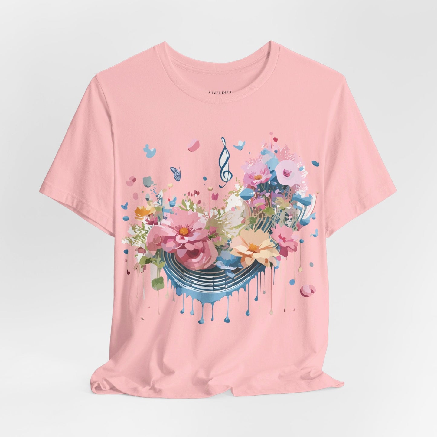 Adelpha Vintage Inspired Music Graphic Unisex T Shirt Tee For Everyday Casual Wear