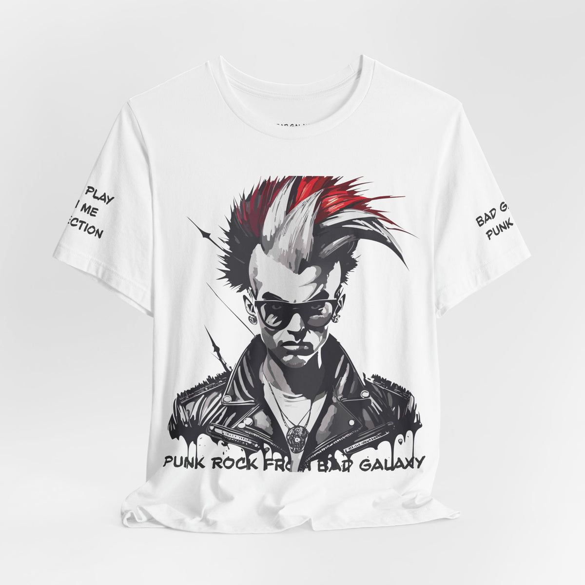 Punk Rock Graphic Unisex Cotton Bella+Canvas Tee with Art Design b25