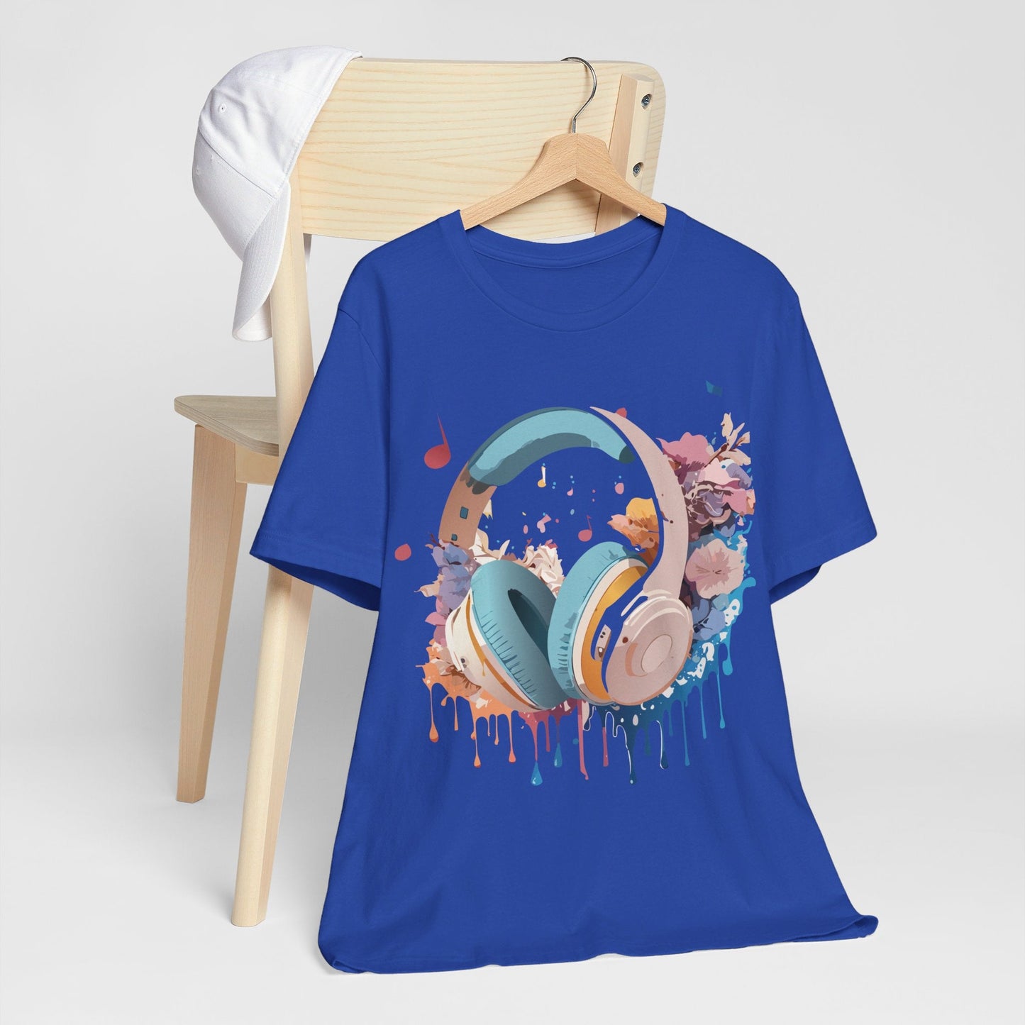 Music Graphic Unisex 100 Cotton Vintage Art with Musical Elements Tee 1