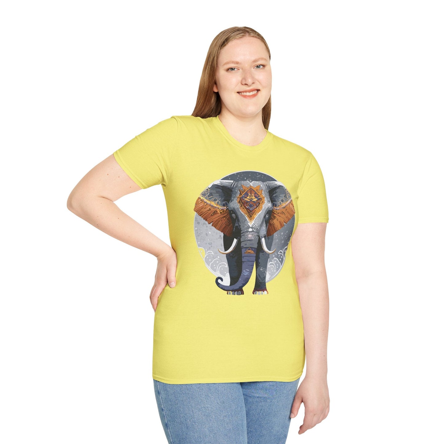 Elephant T Shirt Unisex Short Sleeve Tee SoftStyle Gildan 64000 One Hundred Percent Cotton
