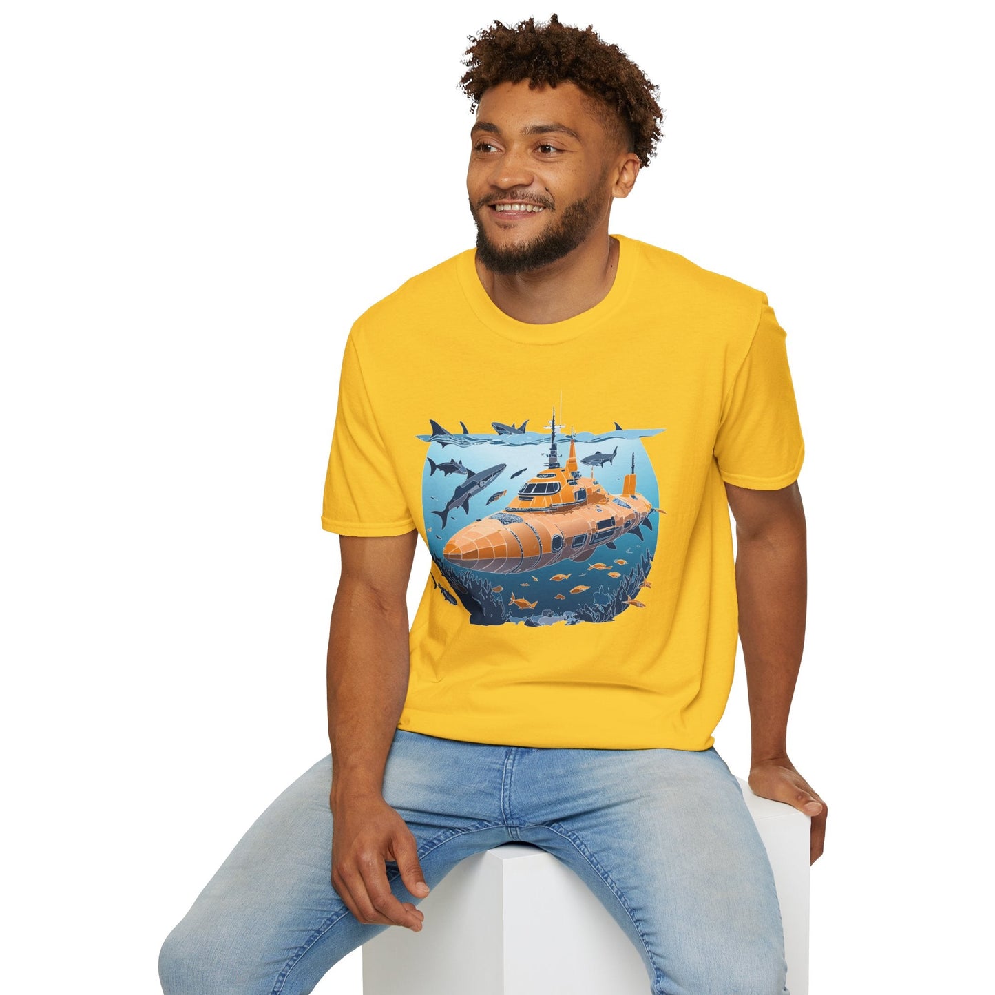 Ocean Graphic Unisex Softstyle Cotton Tee 16