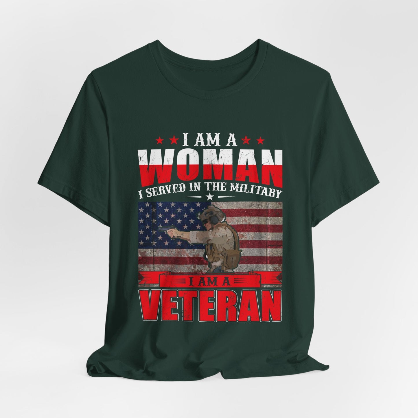 Army Veteran Patriotic Graphic Design Unisex Cotton T-Shirt v27