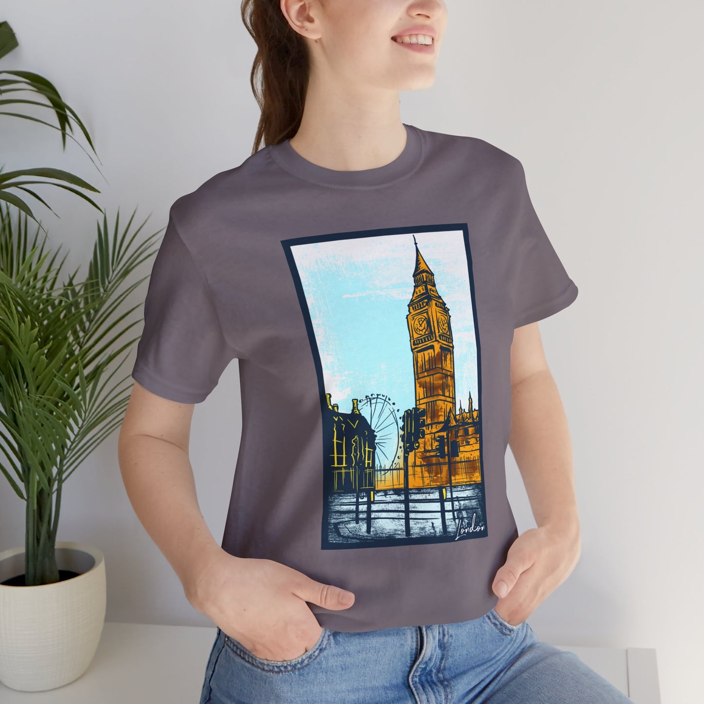 Retro Poster London Graphic Design Tee, London Shirt, Vintage Tees, Art Design T-Shirt, Graphic Tee, Retro Art Shirts