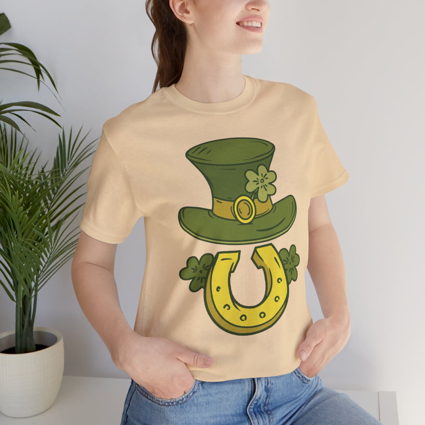 Unisex Cotton Tee Shirt with Lucky Prints