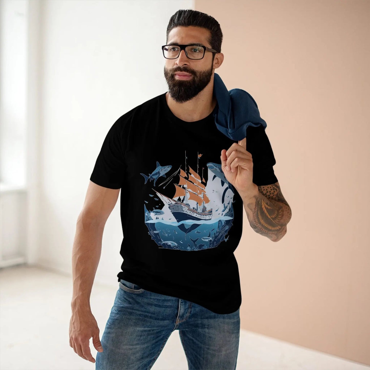 Ocean Coast Graphic Unisex 100 Cotton Staple Tee 33