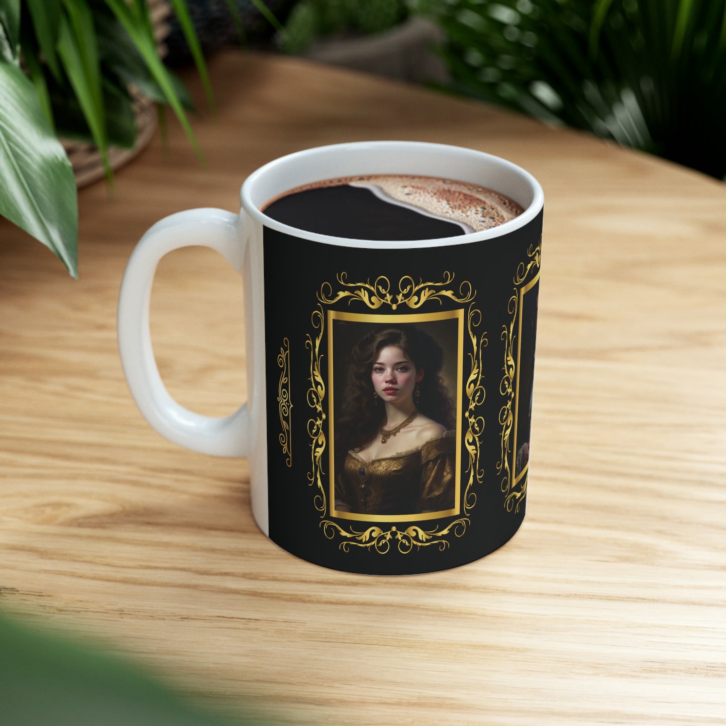 Tasse à café et à thé avec portraits antiques