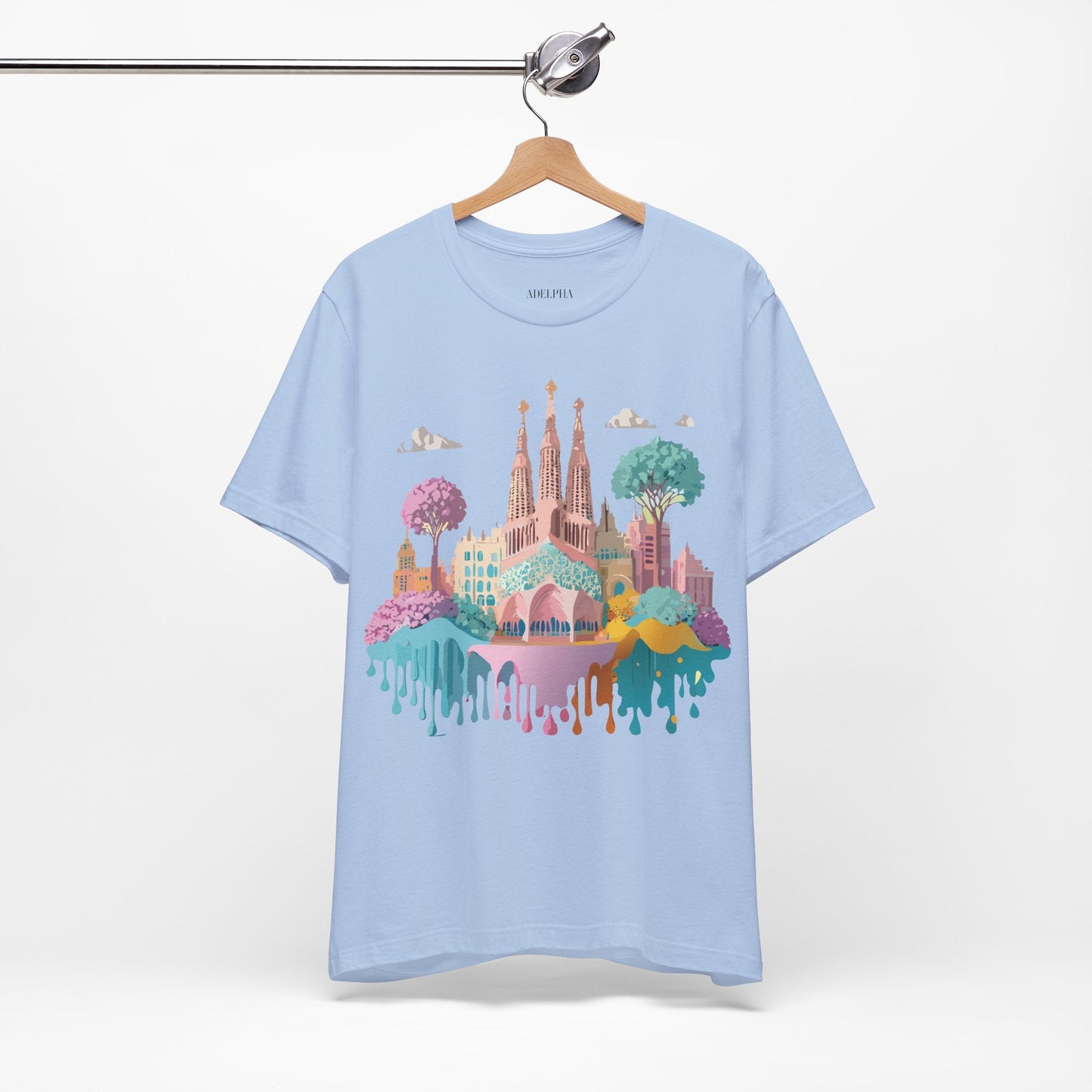 Unisex Graphic Tee With Original Vintage Inspired Artwork By Adelpha Barcelona Style